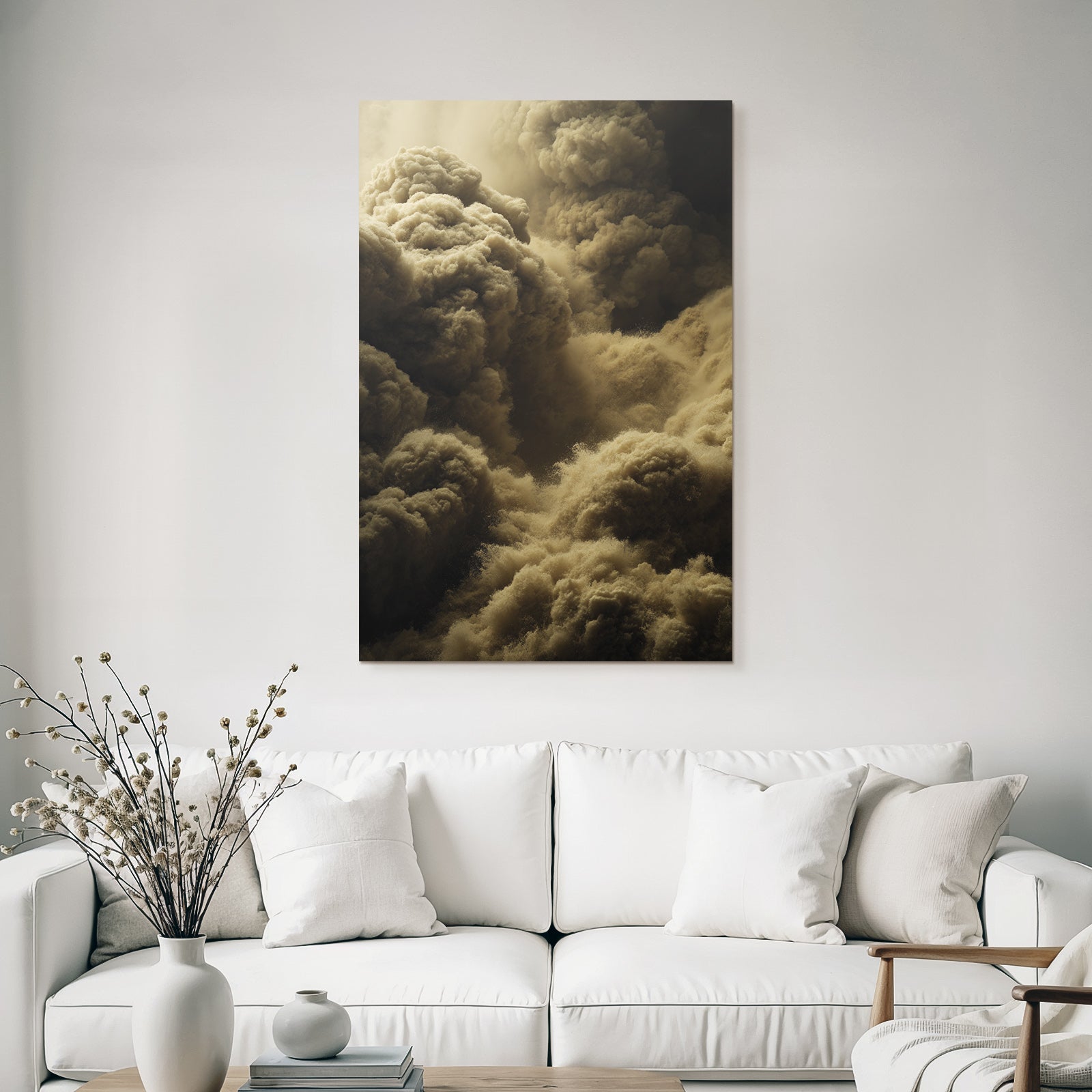 Dust cloud with turbulent movement