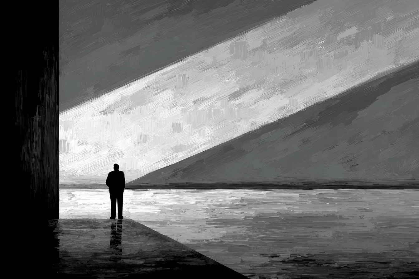 Silhoütte Einer Person Im Starken Licht Und Schatten | Alte und Neue Meister | Stilrichtungen