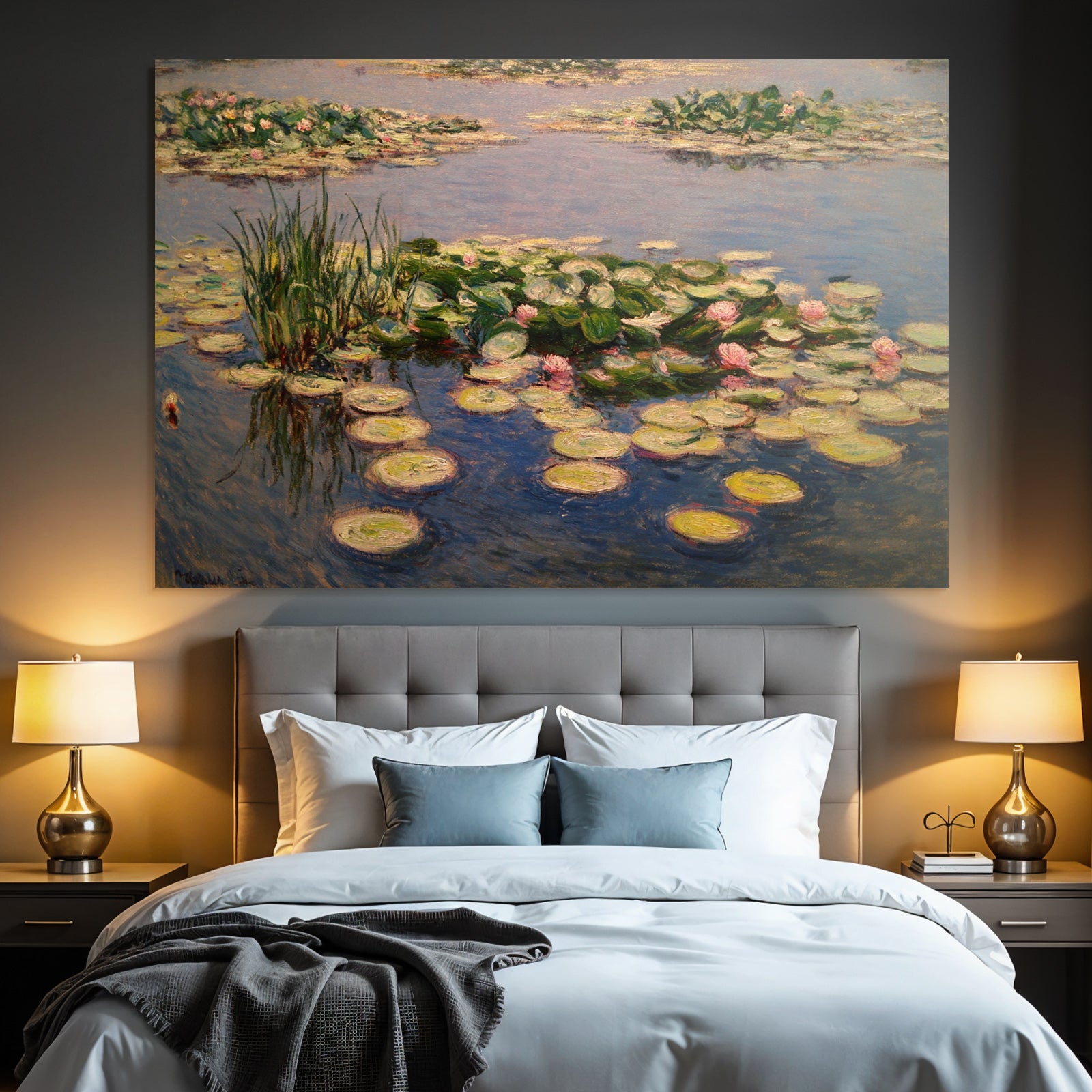 Seerosen Im Impressionistischen Teich