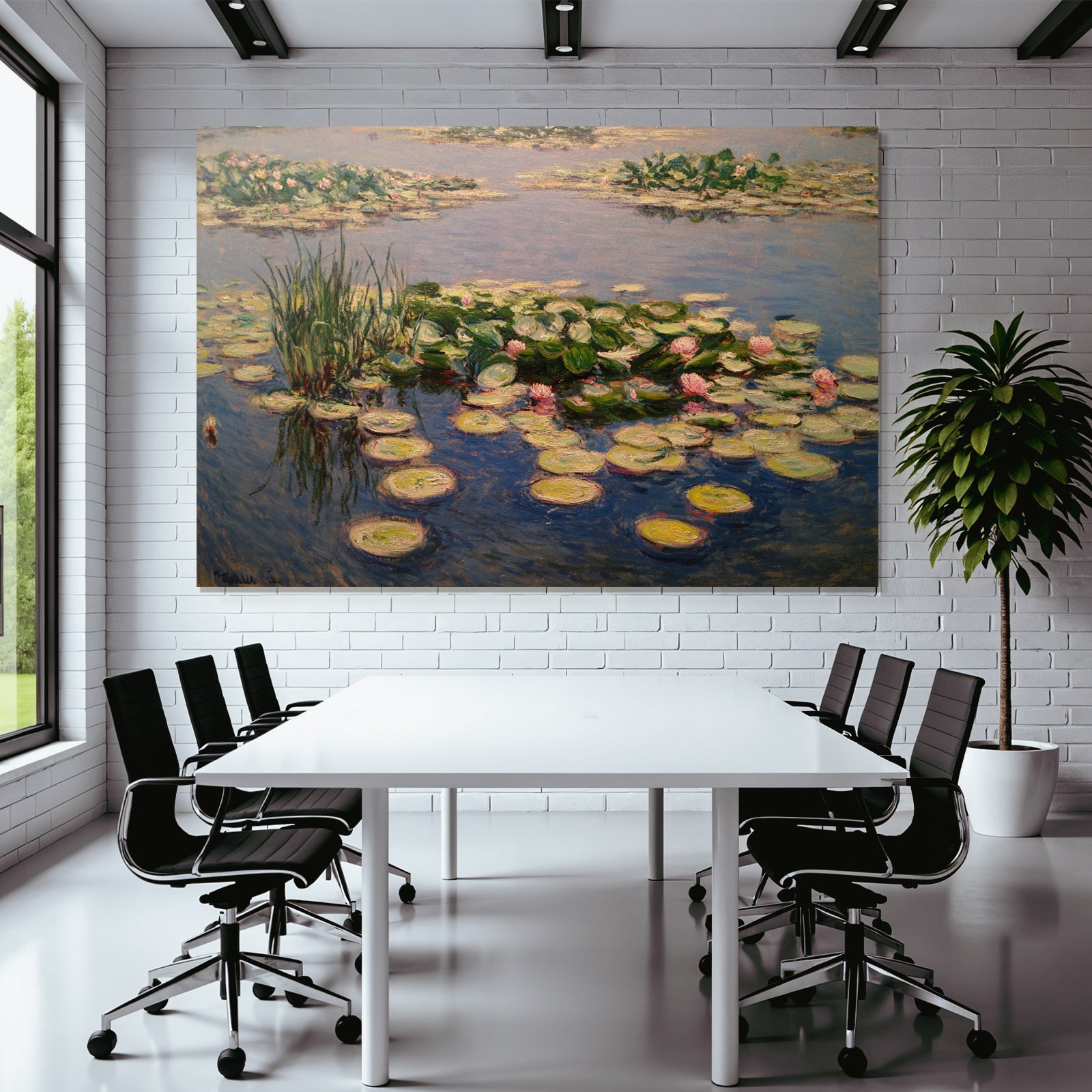 Seerosen Im Impressionistischen Teich