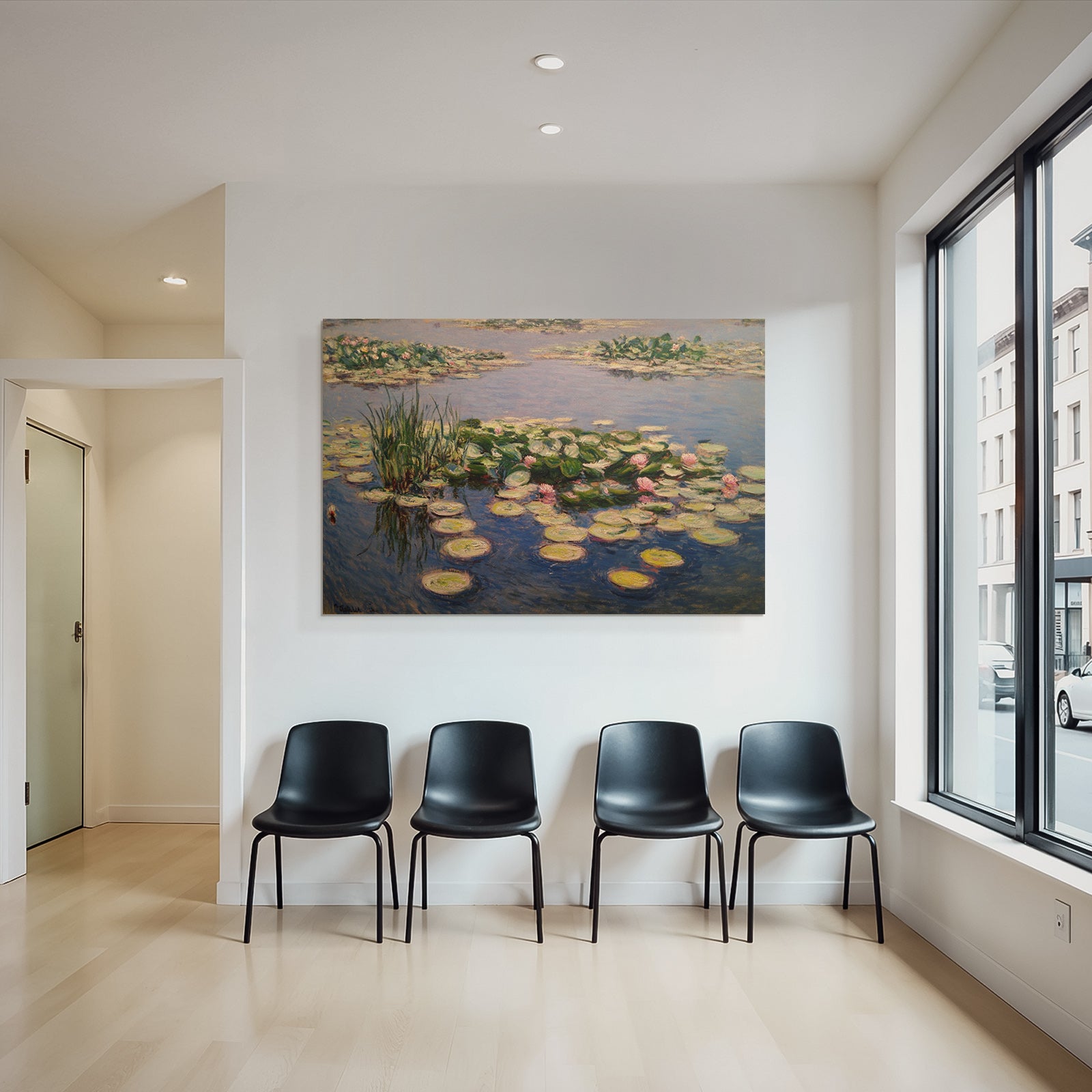 Seerosen Im Impressionistischen Teich