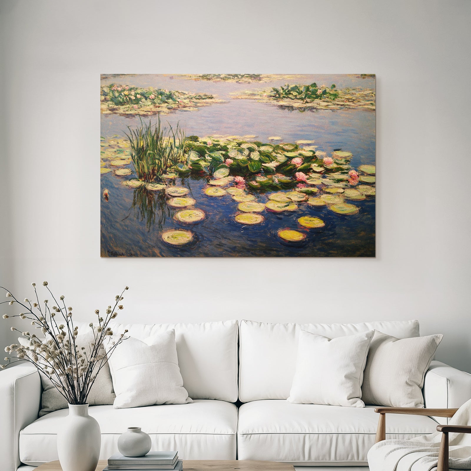 Seerosen Im Impressionistischen Teich