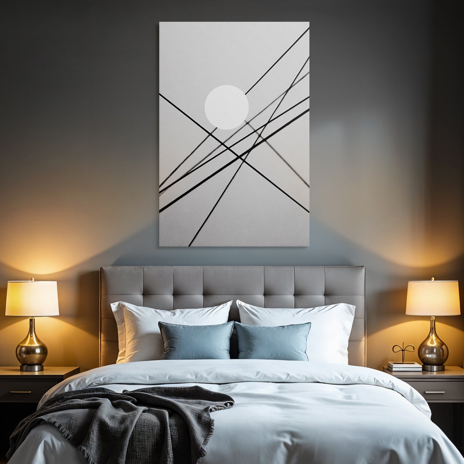 Schwarz Weisse Abstraktion Kreis Geometrisches Muster