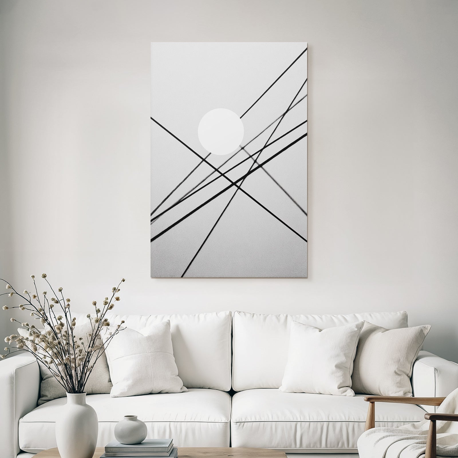 Schwarz Weisse Abstraktion Kreis Geometrisches Muster