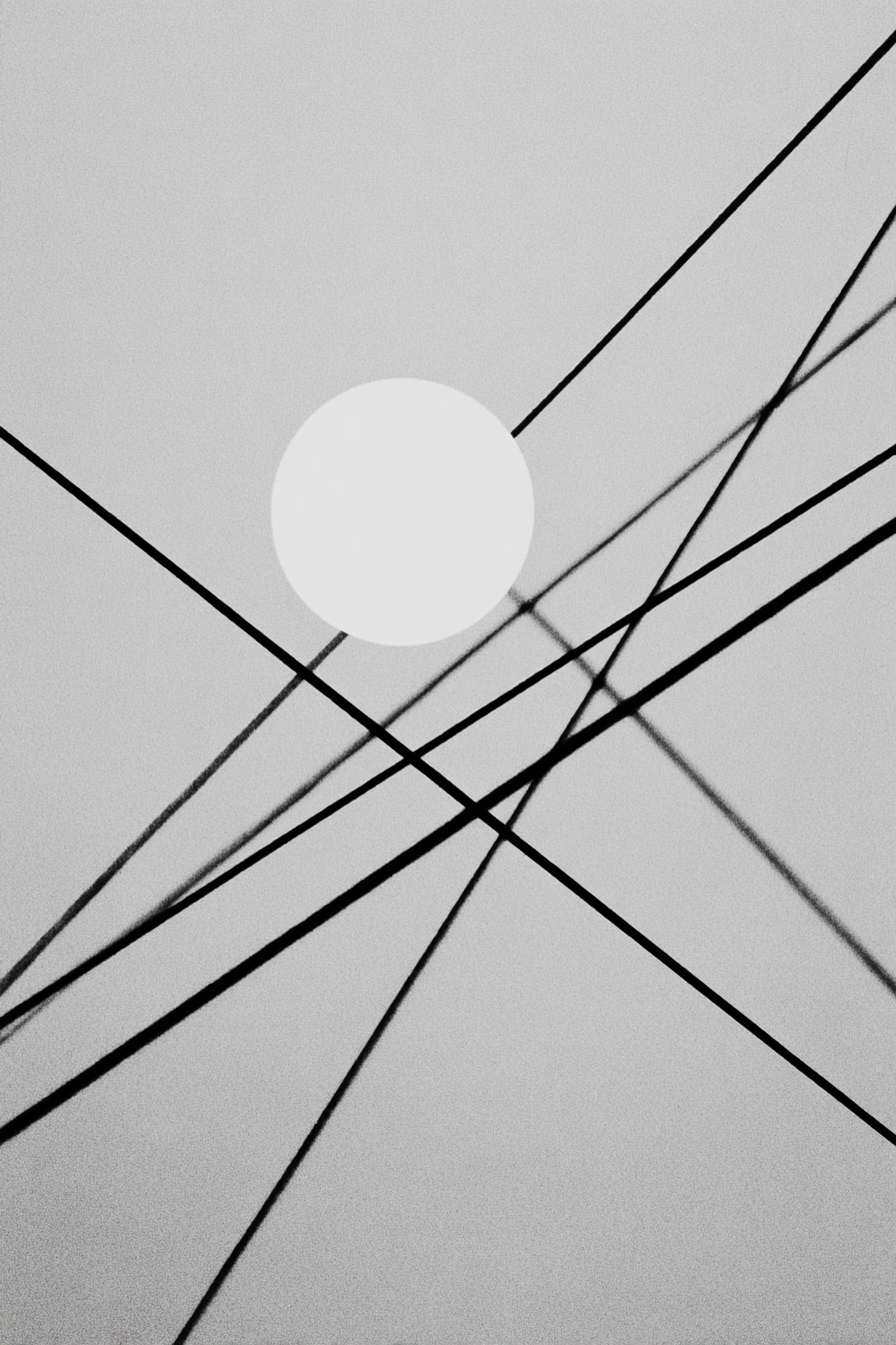 Schwarz Weisse Abstraktion Kreis Geometrisches Muster | Minimalistisch | Stilrichtungen