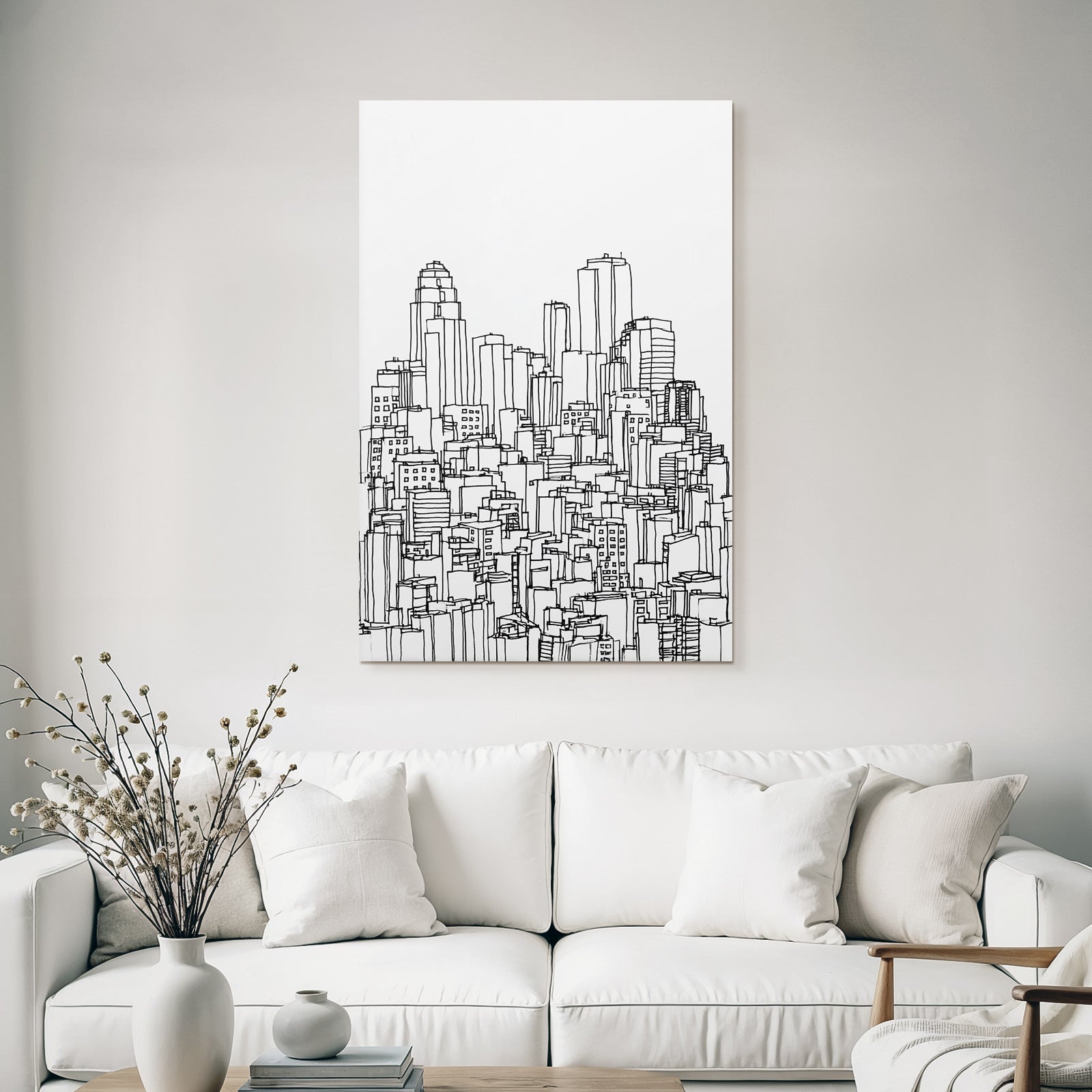 E Stadtsilhoütte Strichzeichnung