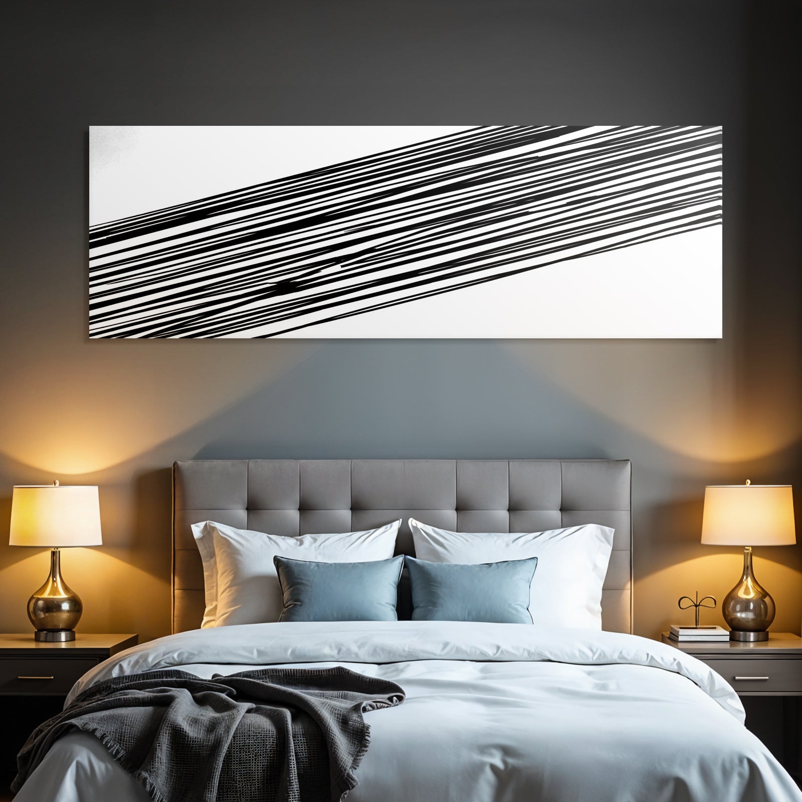 Schwarze Diagonale Linien Auf Weissem Hintergrund Chaotisch