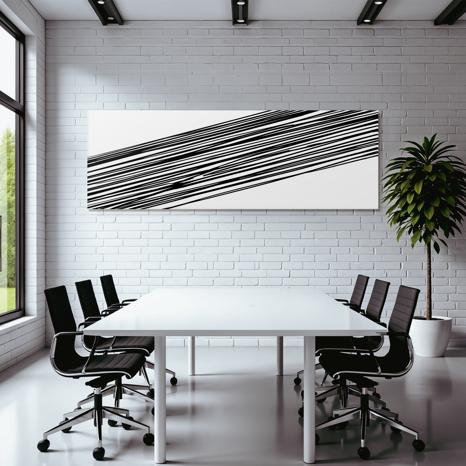 Schwarze Diagonale Linien Auf Weissem Hintergrund Chaotisch