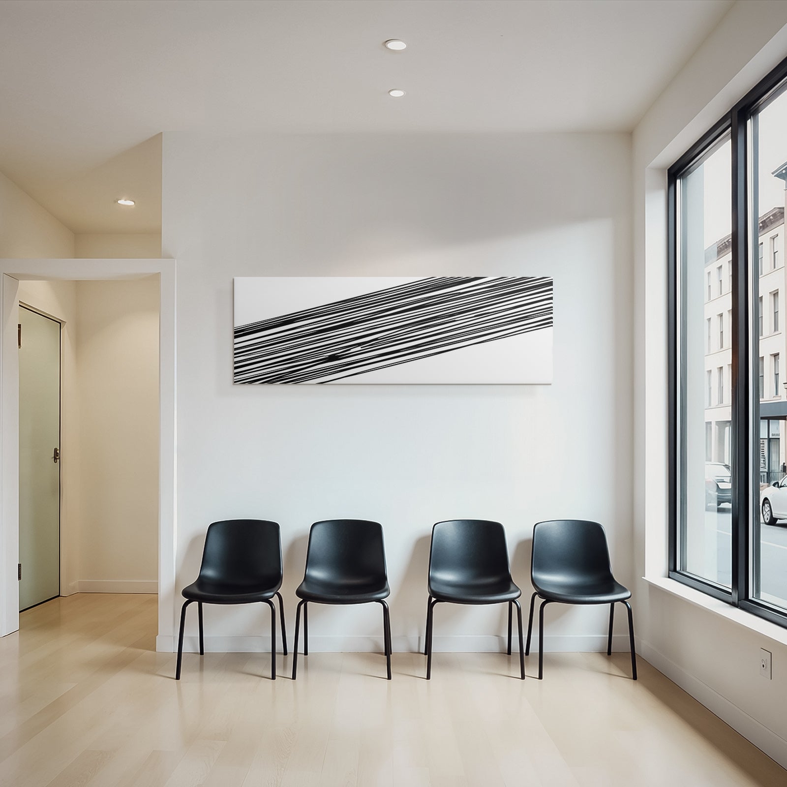 Schwarze Diagonale Linien Auf Weissem Hintergrund Chaotisch