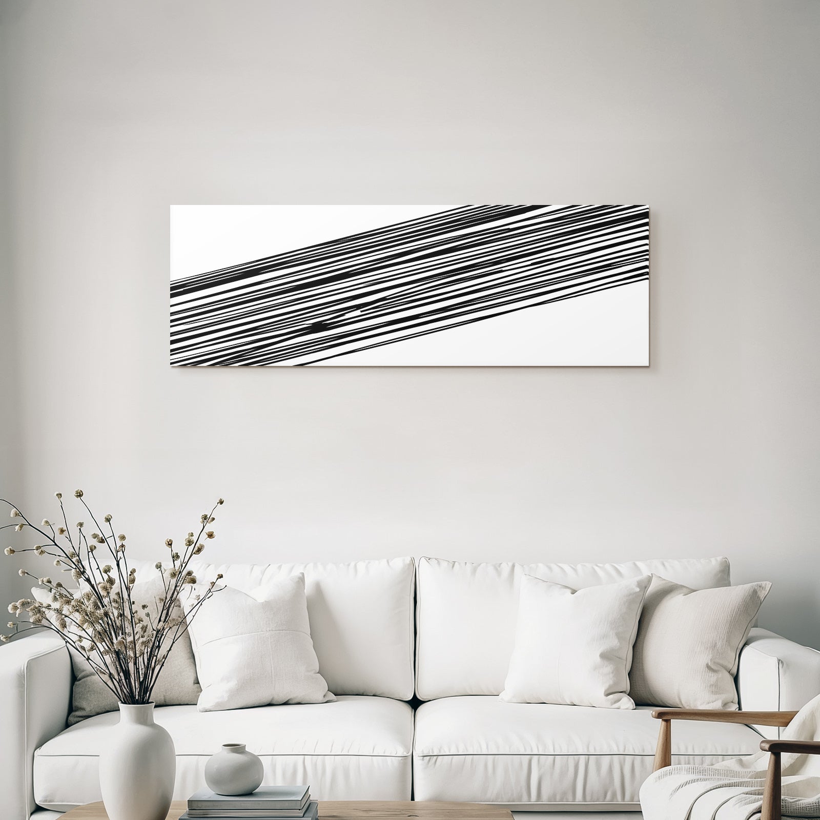 Schwarze Diagonale Linien Auf Weissem Hintergrund Chaotisch