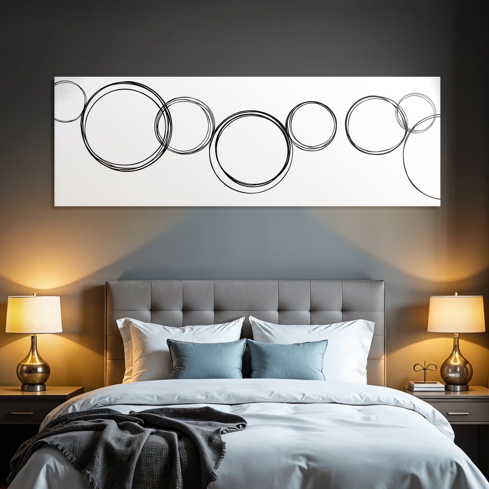 Schwarze Kreise Auf Weissem Hintergrund Abstraktes Design