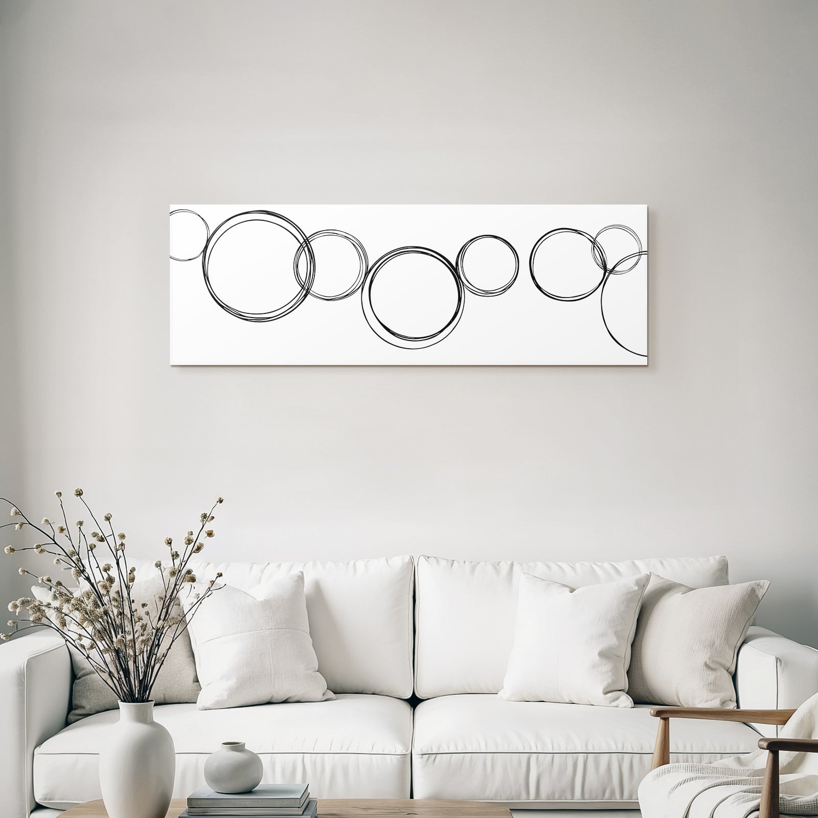 Schwarze Kreise Auf Weissem Hintergrund Abstraktes Design