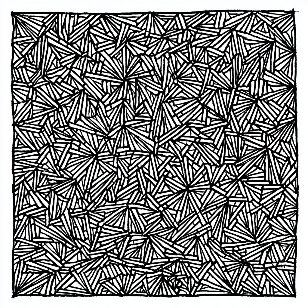 Schwarz Weiss Abstraktes Muster Dreiecke Und Linien | Minimalistisch | Stilrichtungen