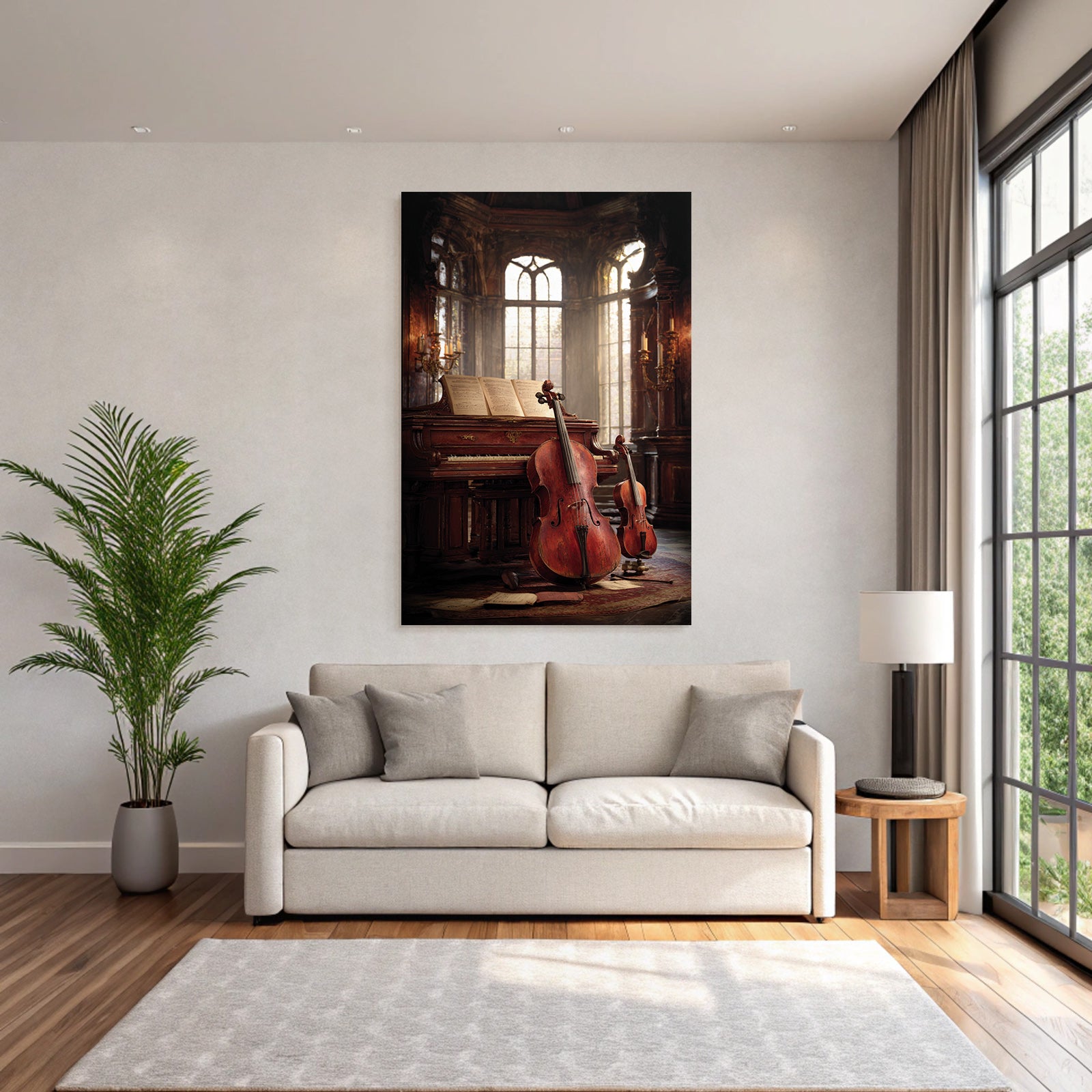 Elegantes Musikalisches Setting Mit Piano Und Streichinstrumenten