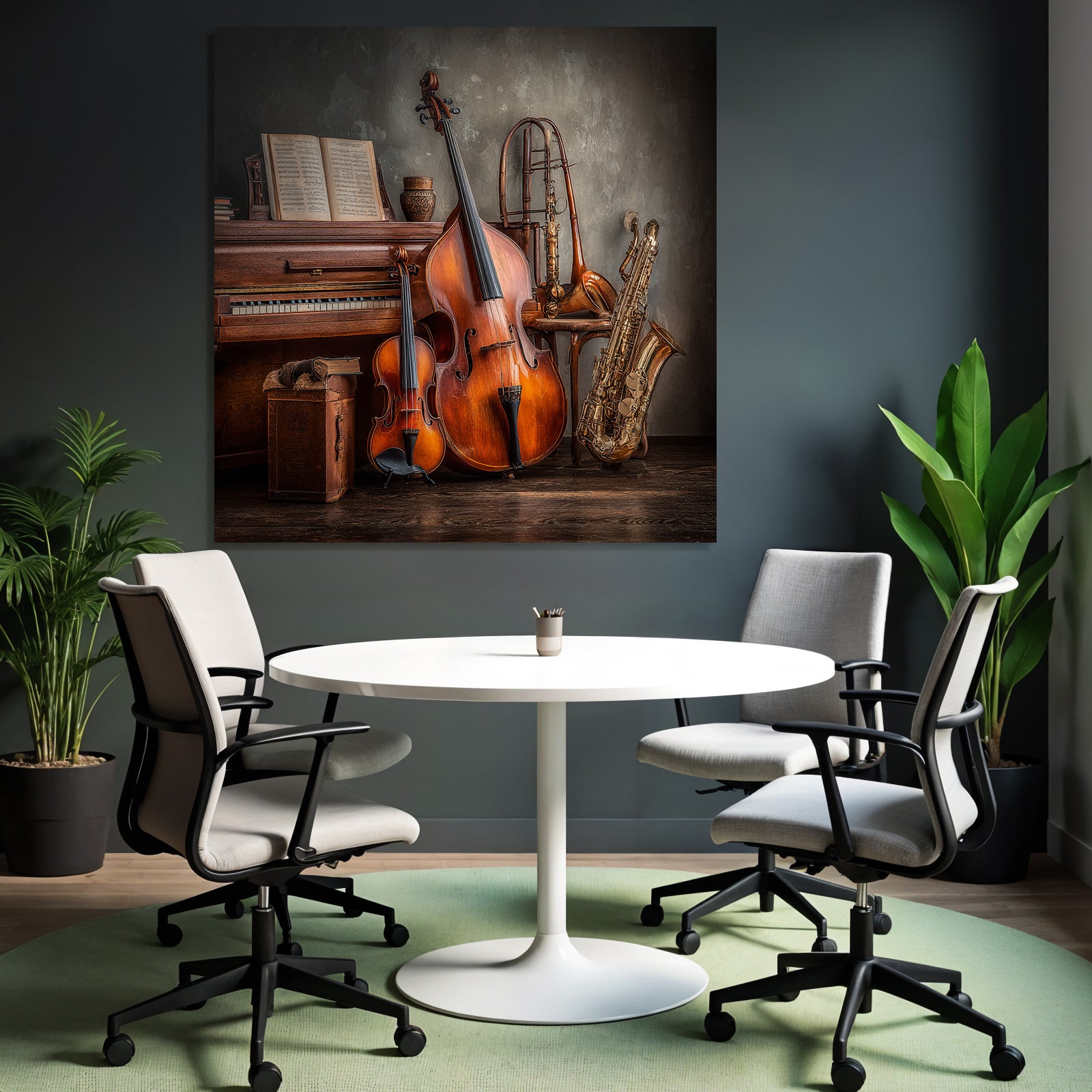 Musikalische Instrumente Im Kunstvollen Setting