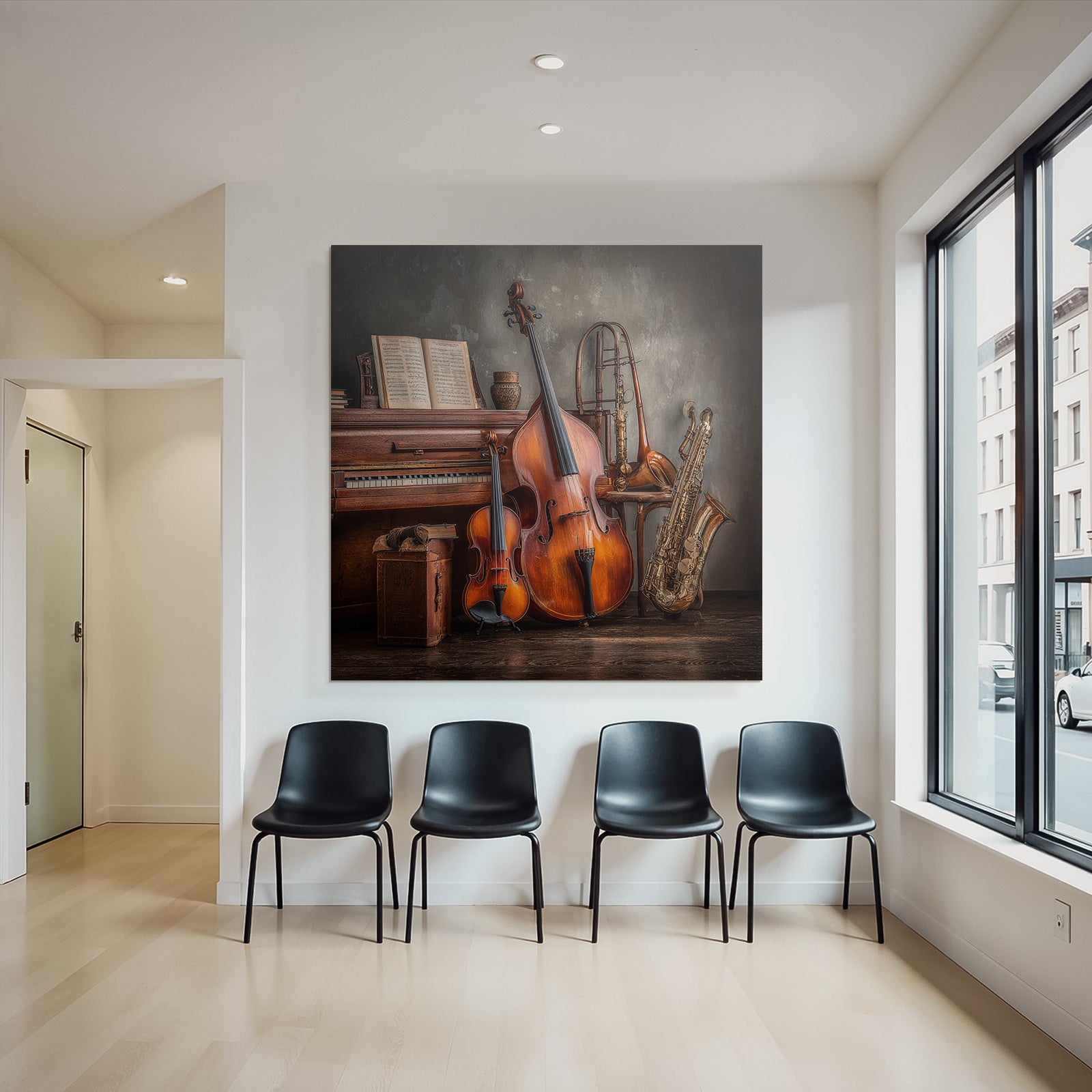 Musikalische Instrumente Im Kunstvollen Setting