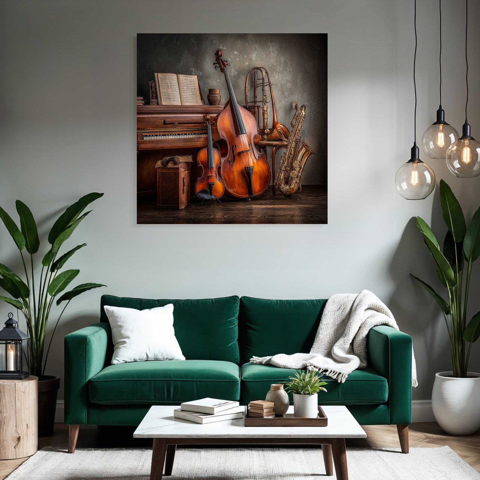 Musikalische Instrumente Im Kunstvollen Setting
