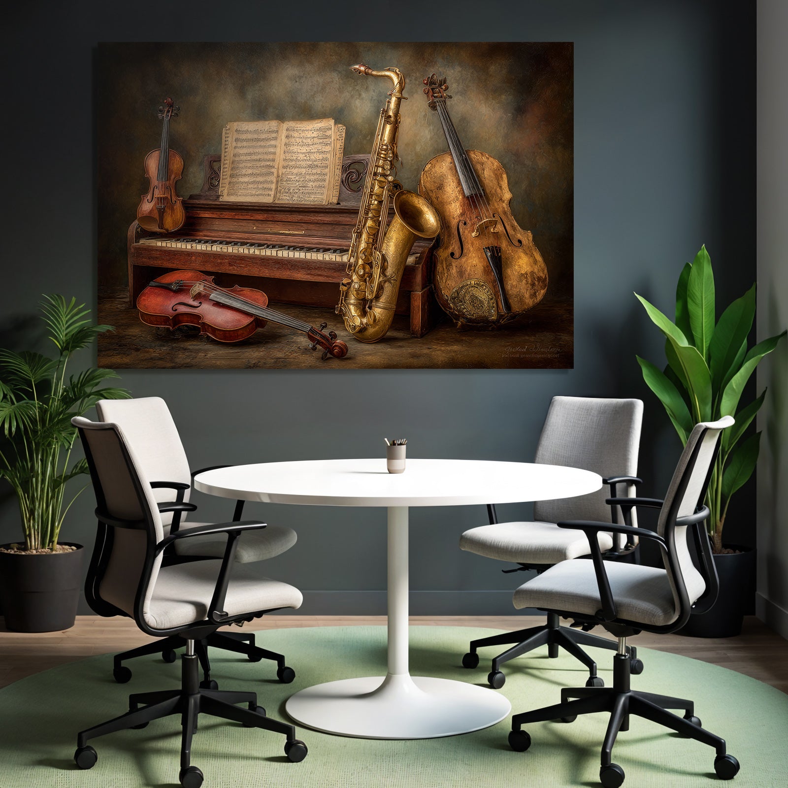 Musikalische Instrumente Arrangiert Kunstvoll