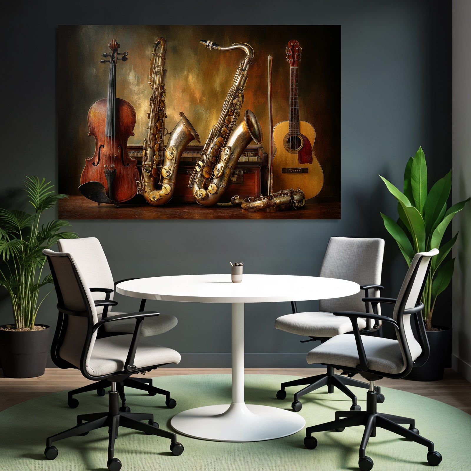 Musikinstrumente Saxophone Geige Gitarre Flote