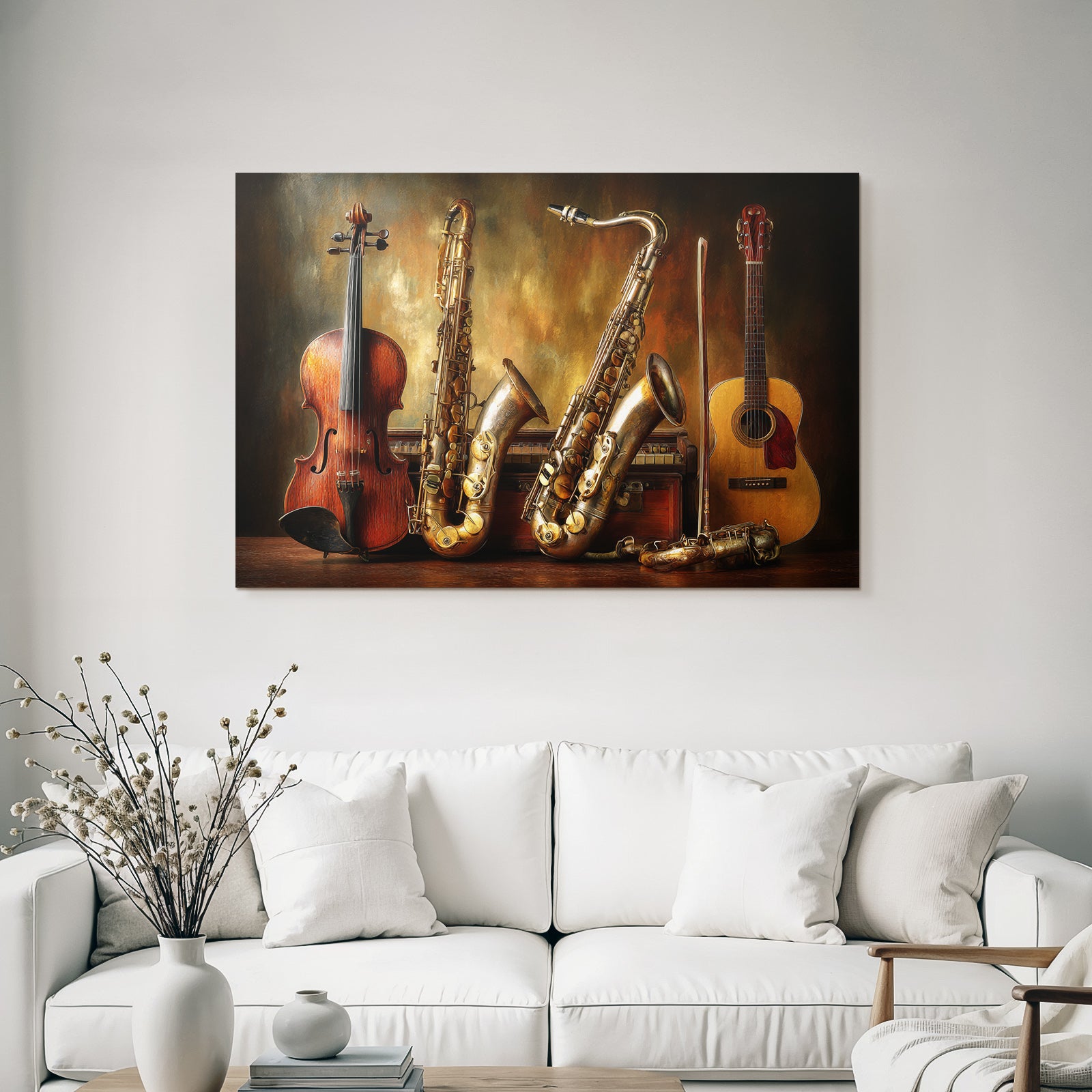 Musikinstrumente Saxophone Geige Gitarre Flote