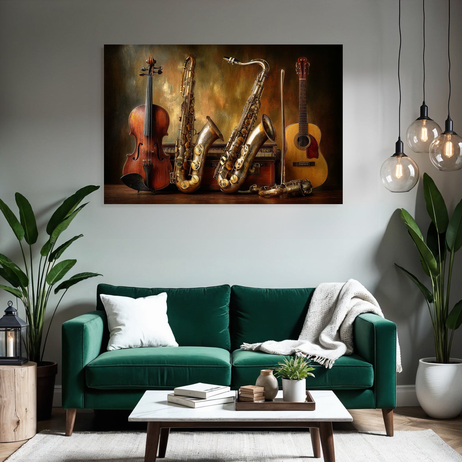 Musikinstrumente Saxophone Geige Gitarre Flote