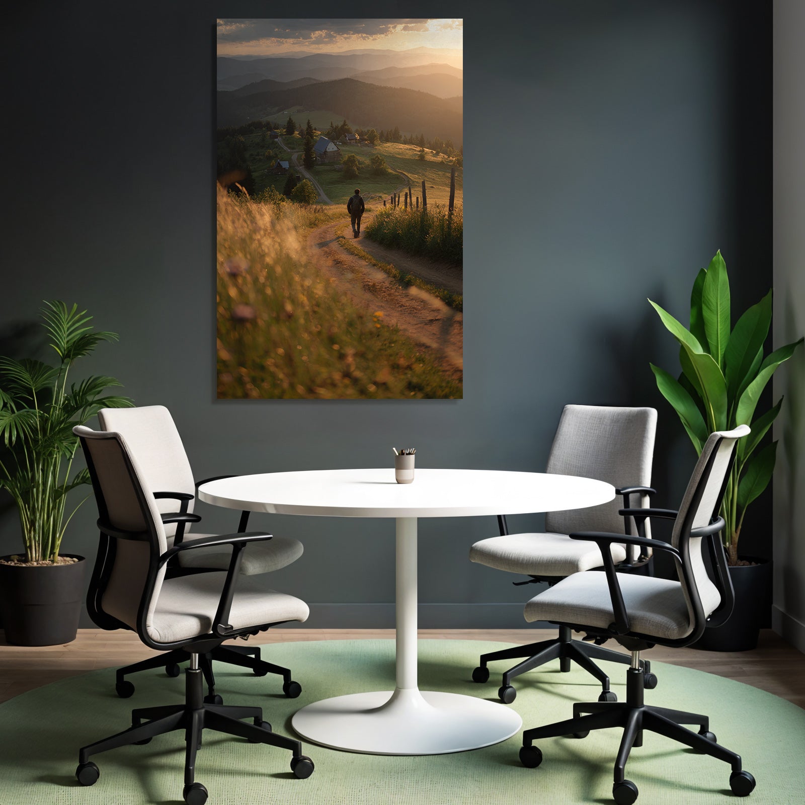 Friedliche Landschaft Beim Abschied Des Tages