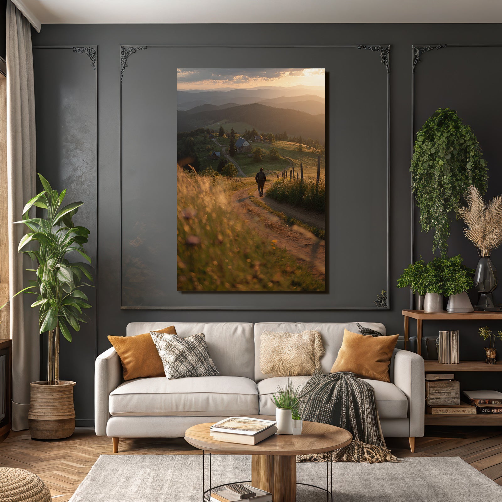 Friedliche Landschaft Beim Abschied Des Tages