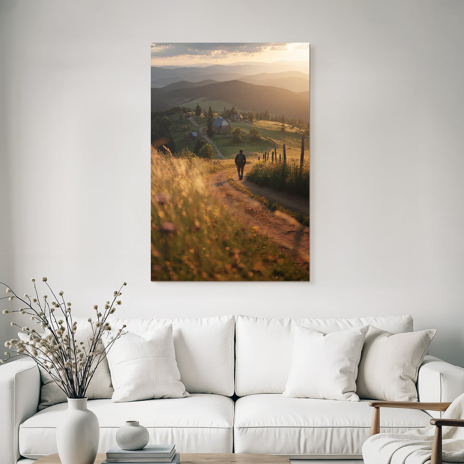 Friedliche Landschaft Beim Abschied Des Tages