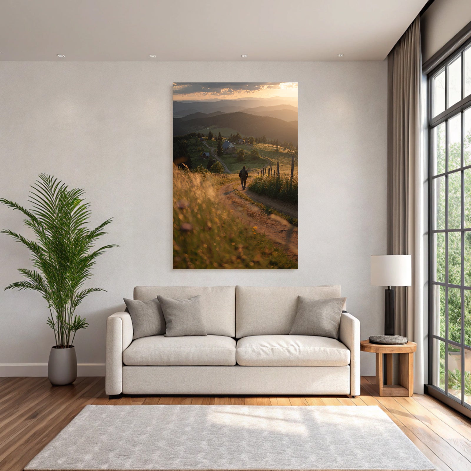 Friedliche Landschaft Beim Abschied Des Tages
