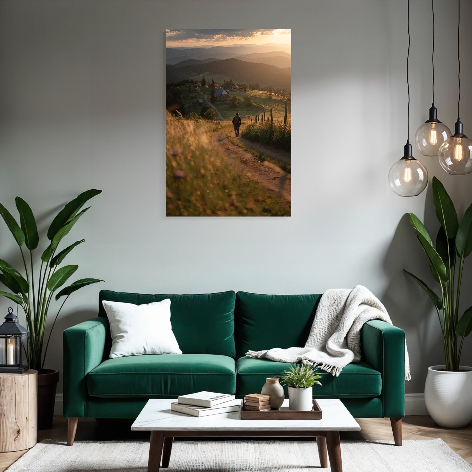 Friedliche Landschaft Beim Abschied Des Tages