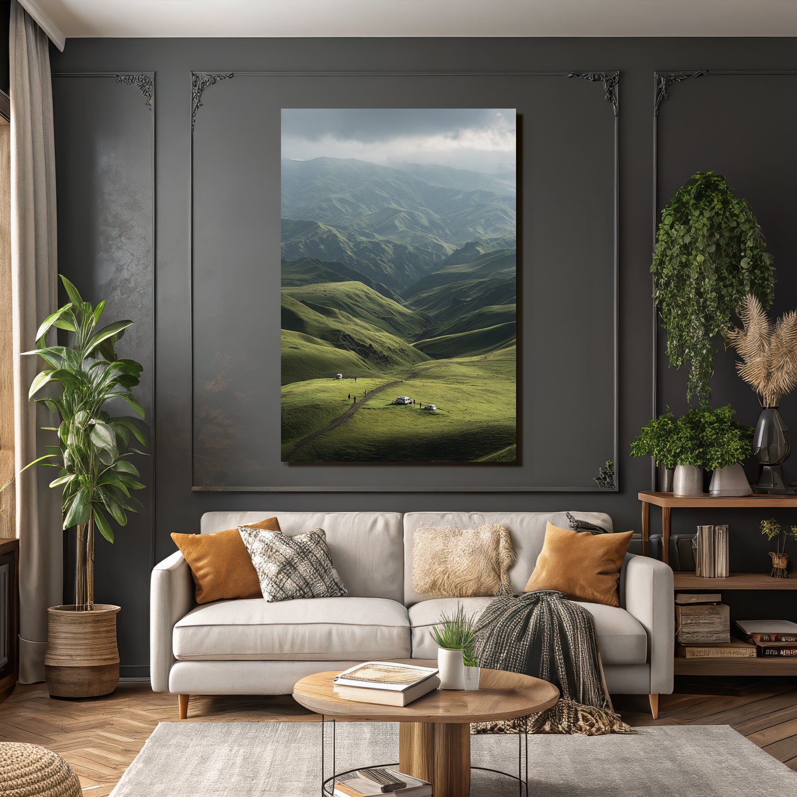 Malerische Landschaft Mit Rollenden Hügeln Und Valleyn Camping Abenteür