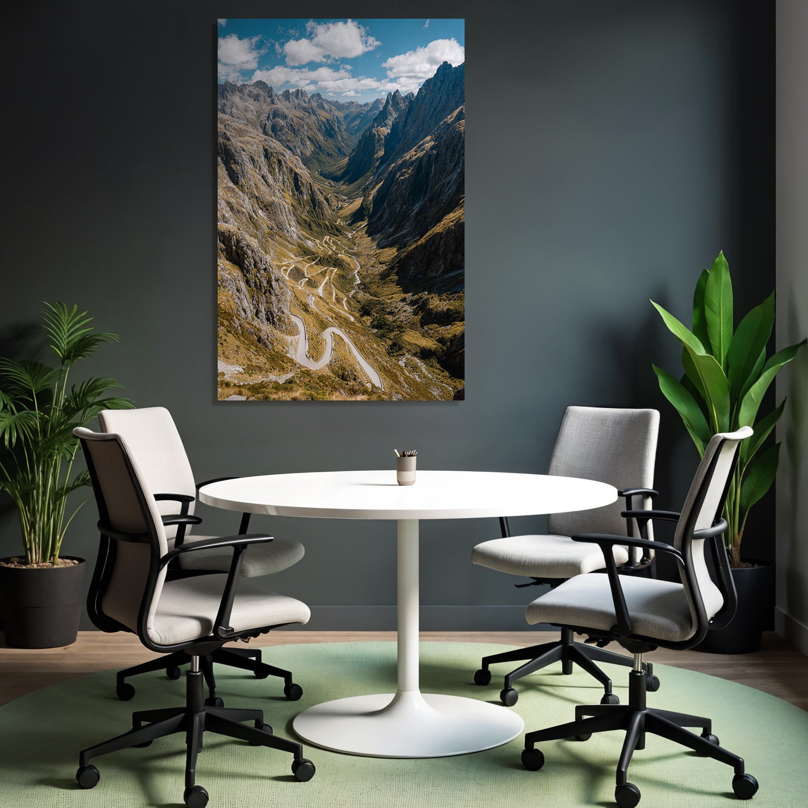 Winding Road Mountainous Landscape Scenic View
