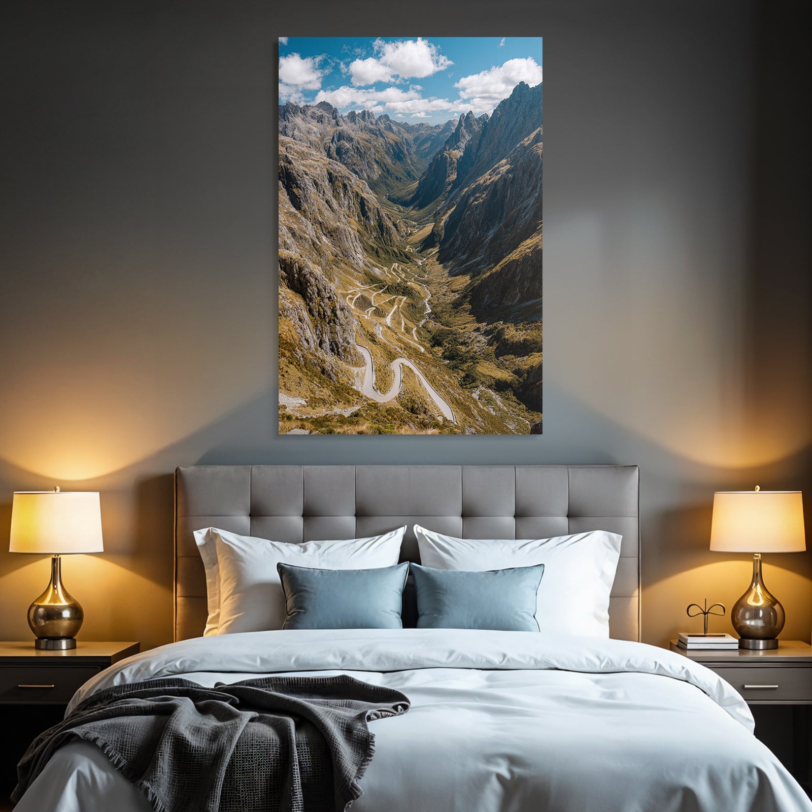 Winding Road Mountainous Landscape Scenic View