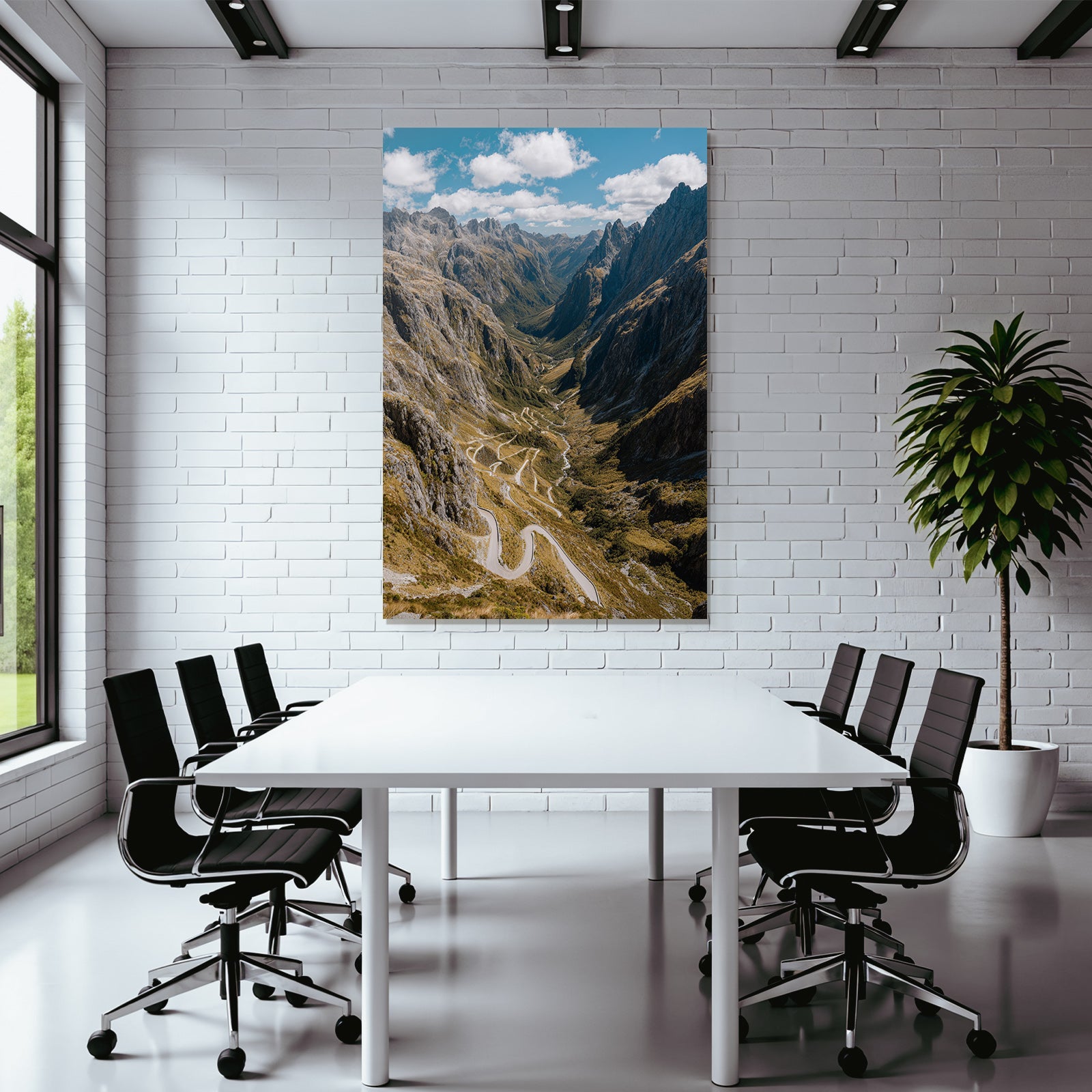 Winding Road Mountainous Landscape Scenic View
