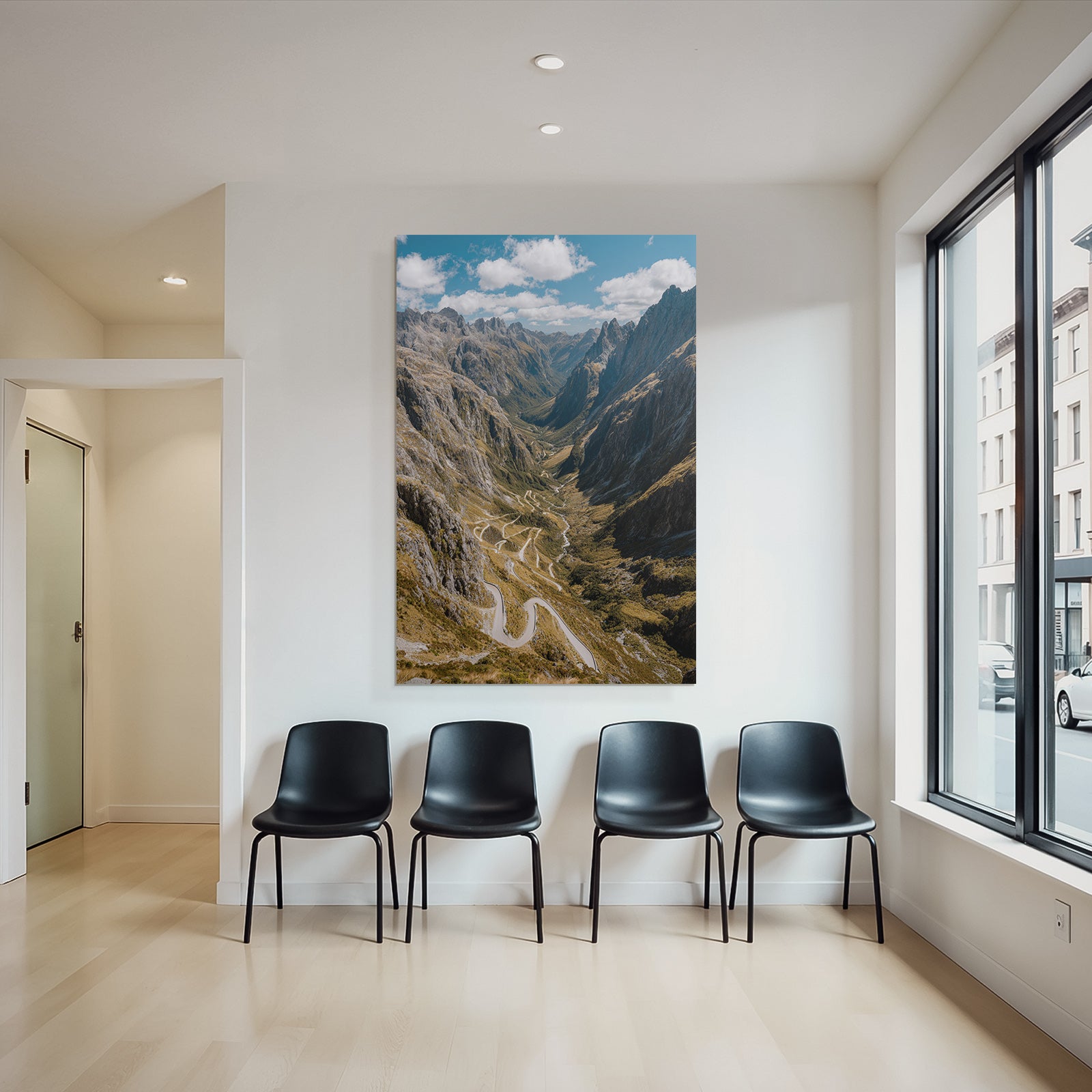 Winding Road Mountainous Landscape Scenic View
