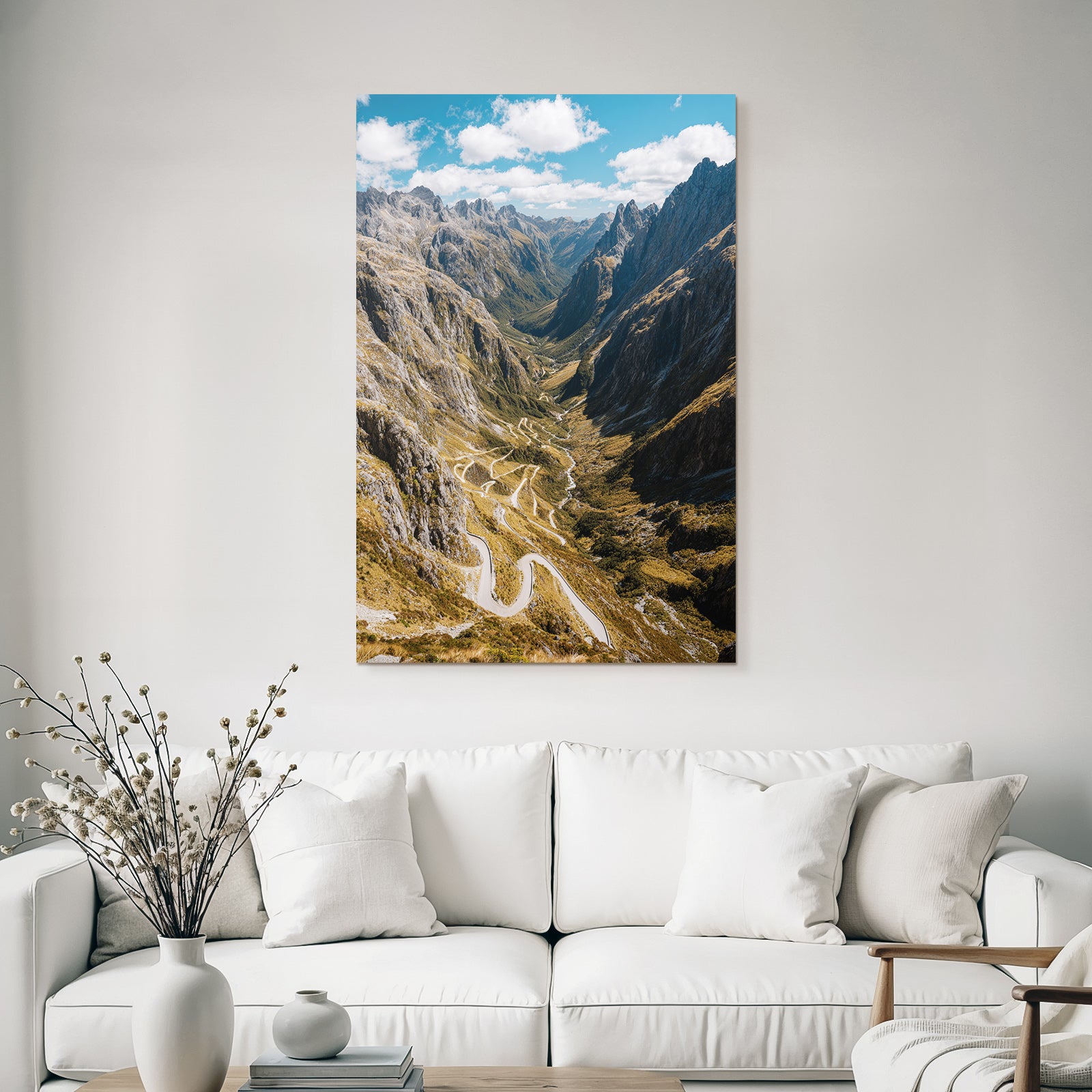 Winding Road Mountainous Landscape Scenic View