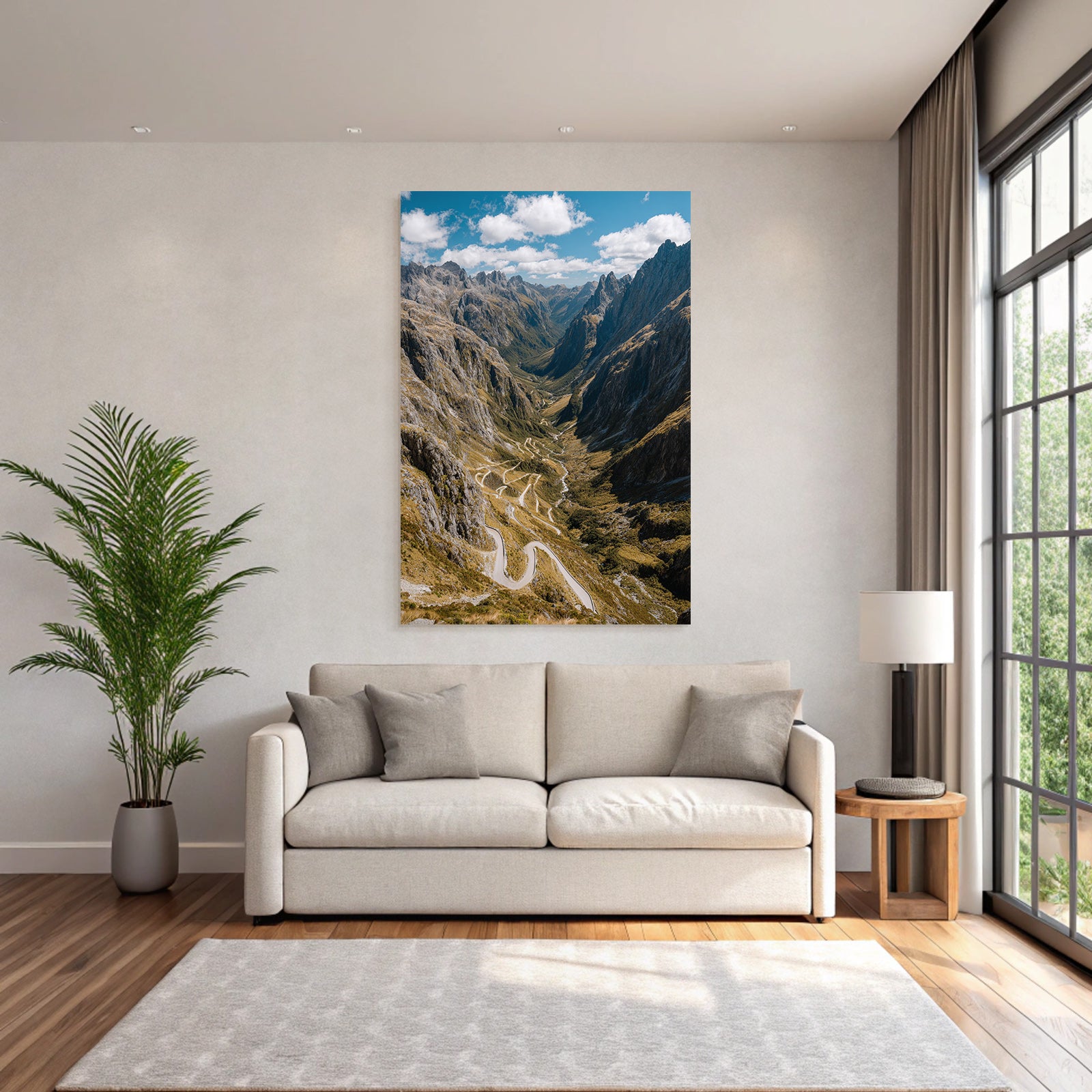 Winding Road Mountainous Landscape Scenic View