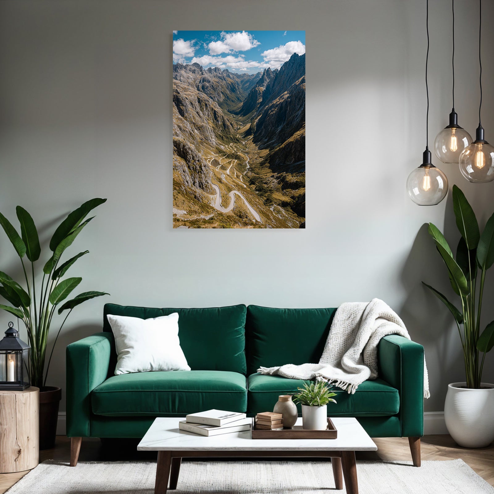 Winding Road Mountainous Landscape Scenic View