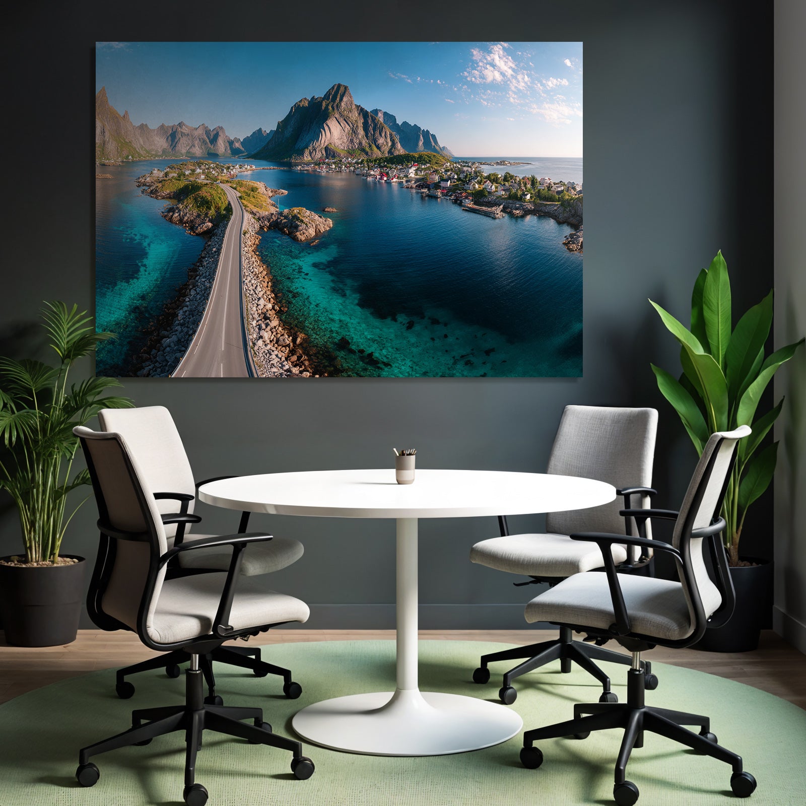 Küstenlandschaft Mit Bergen Und Türkisfarbenem Wasser