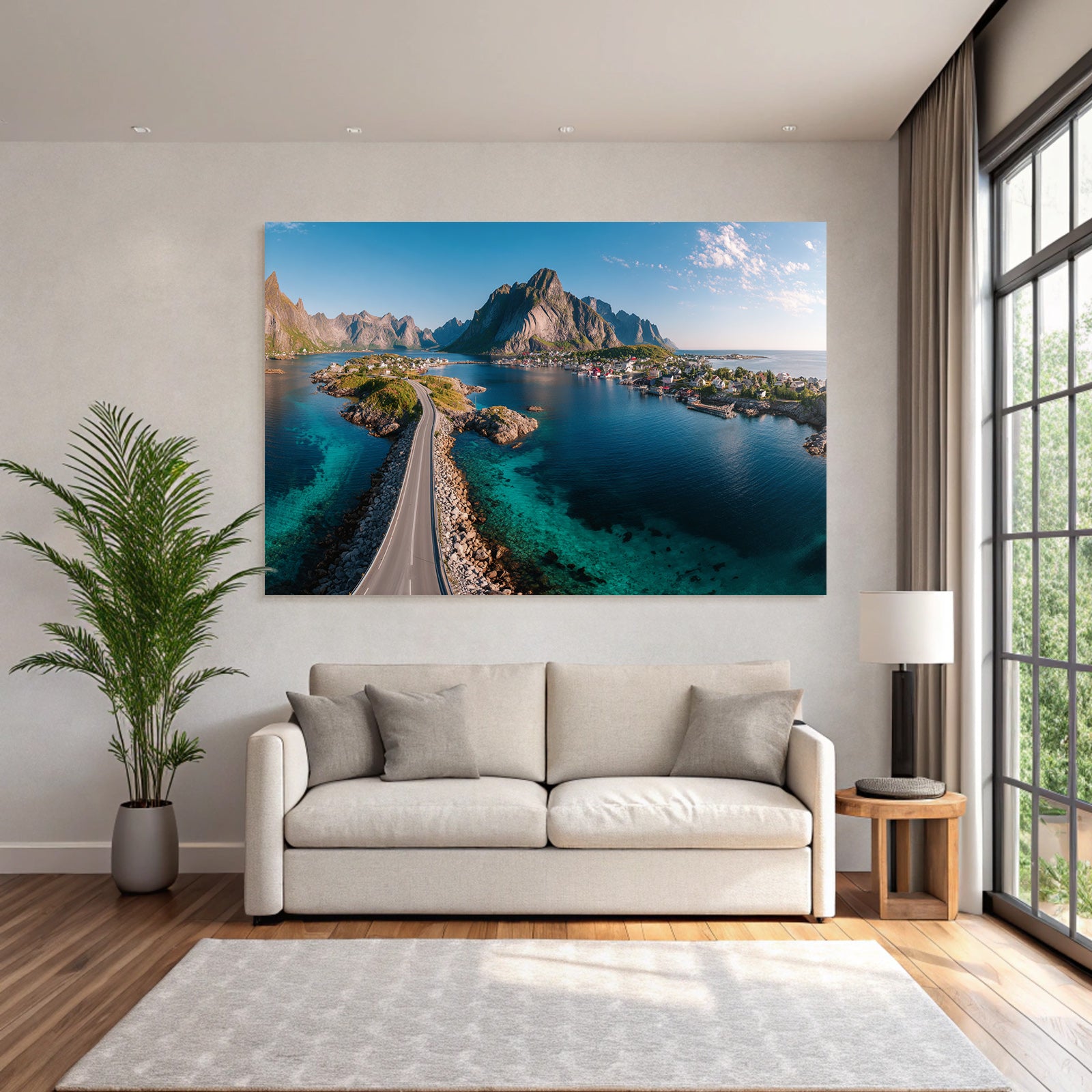 Küstenlandschaft Mit Bergen Und Türkisfarbenem Wasser
