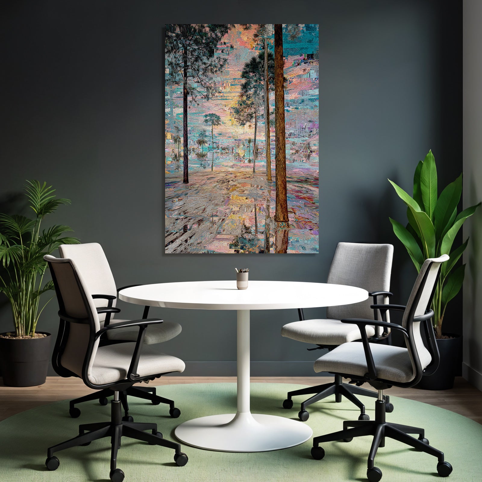 Abstrakte Waldszene Impressionistische Kunst Dreamy Surrrealistisch