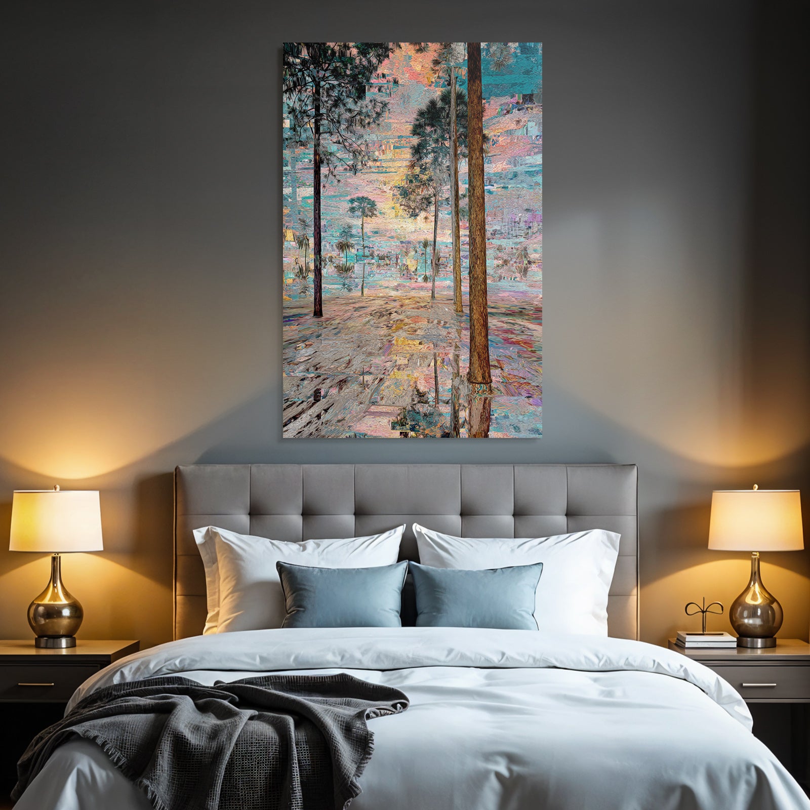 Abstrakte Waldszene Impressionistische Kunst Dreamy Surrrealistisch