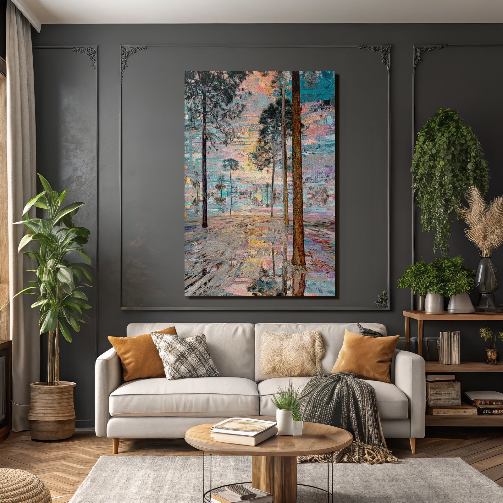 Abstrakte Waldszene Impressionistische Kunst Dreamy Surrrealistisch