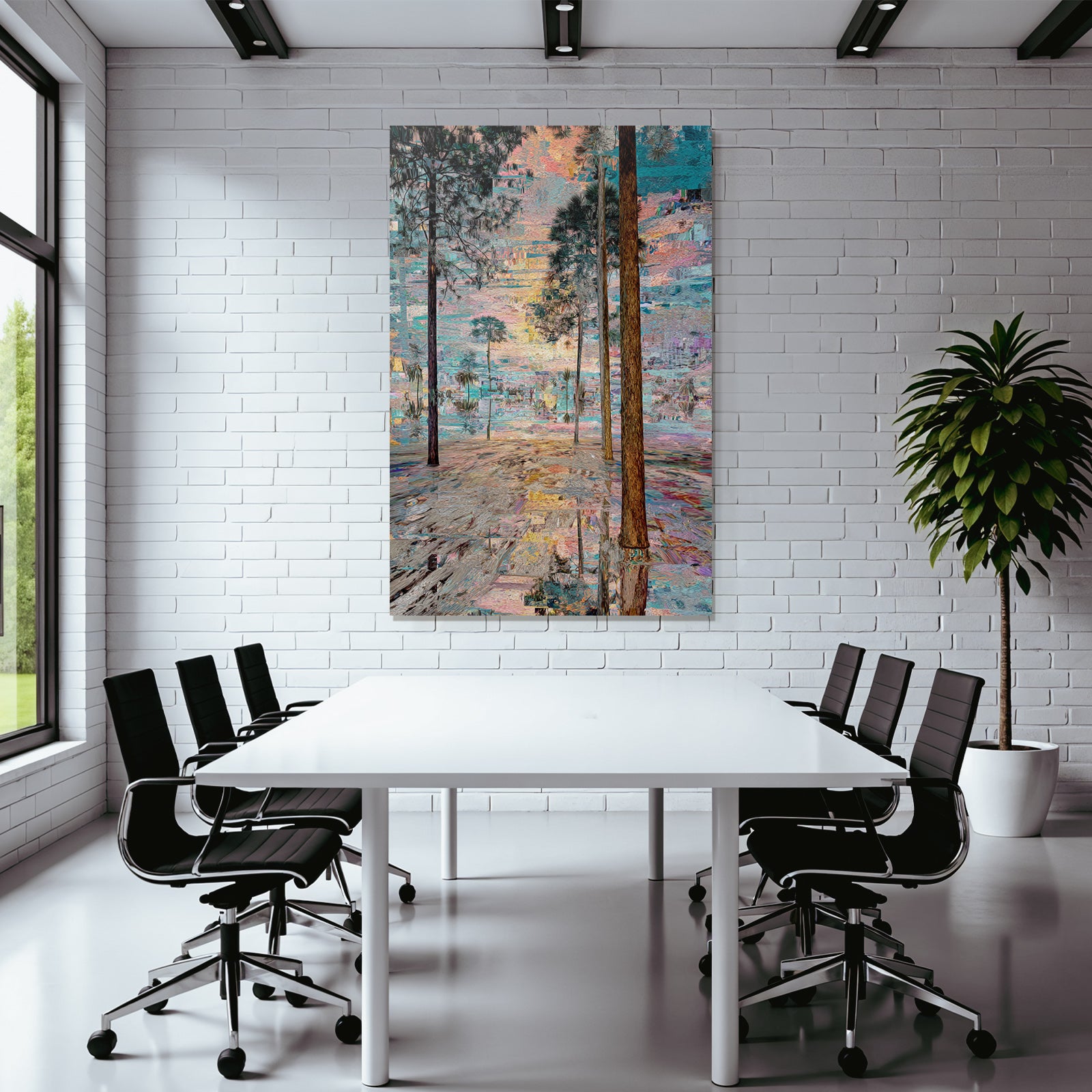 Abstrakte Waldszene Impressionistische Kunst Dreamy Surrrealistisch