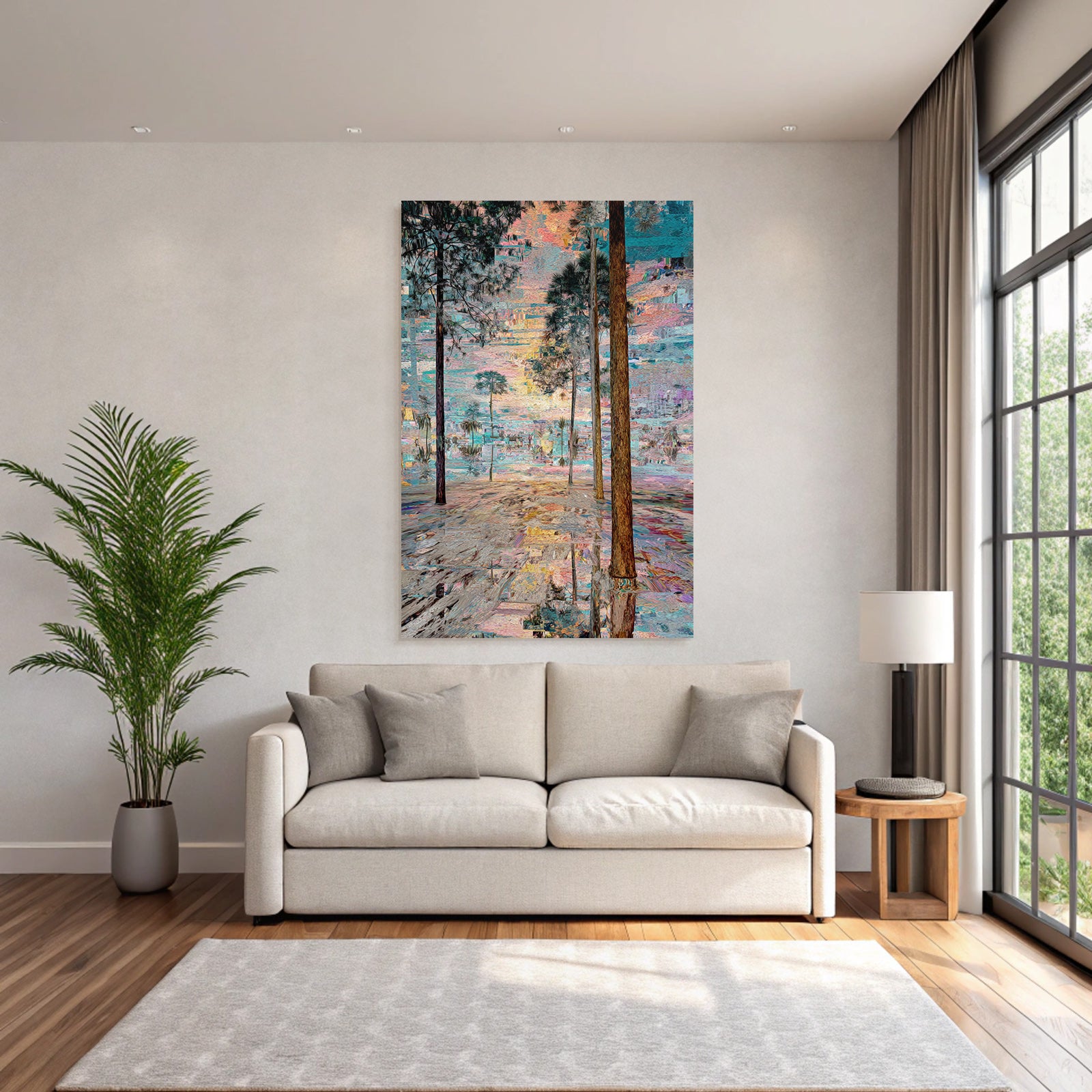 Abstrakte Waldszene Impressionistische Kunst Dreamy Surrrealistisch