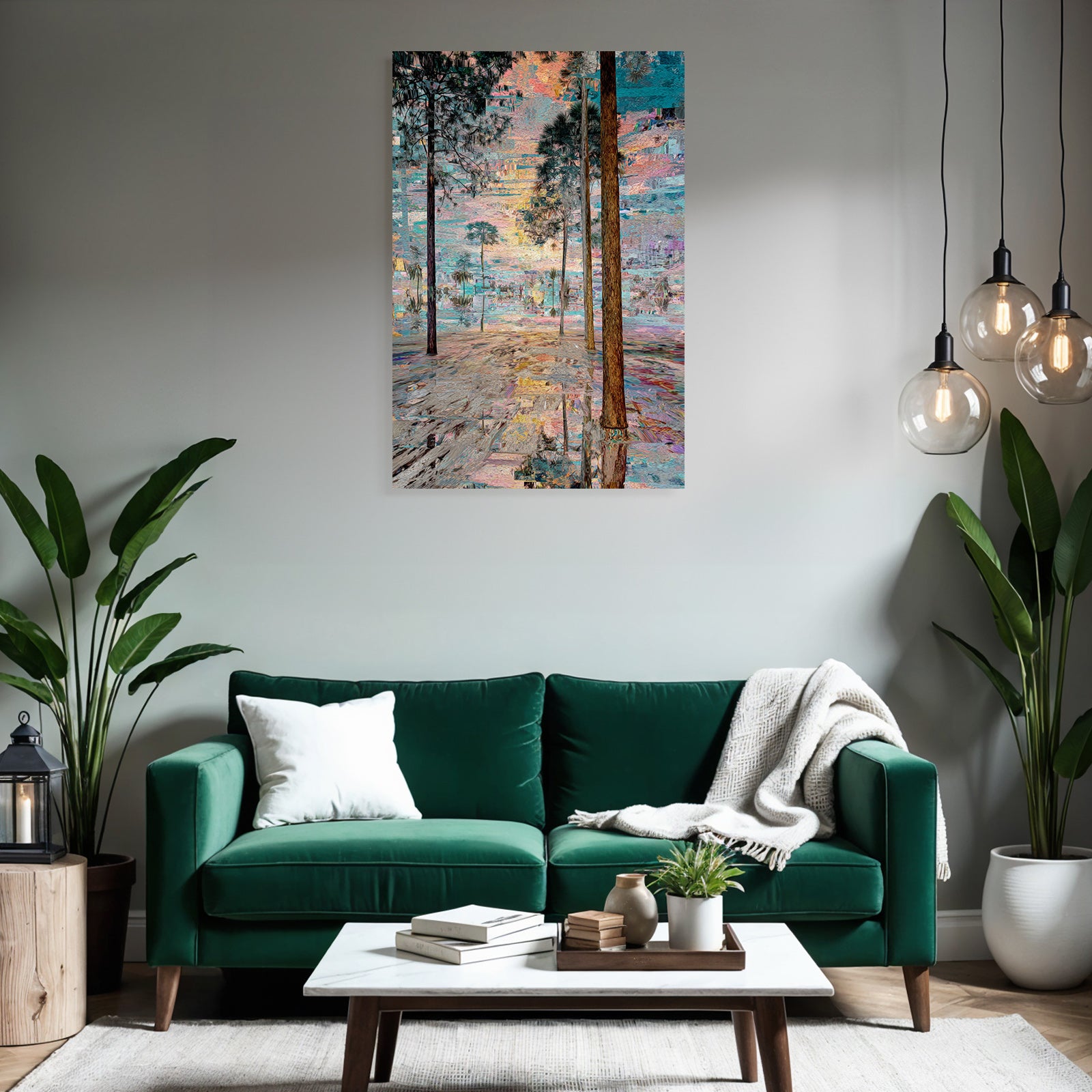 Abstrakte Waldszene Impressionistische Kunst Dreamy Surrrealistisch