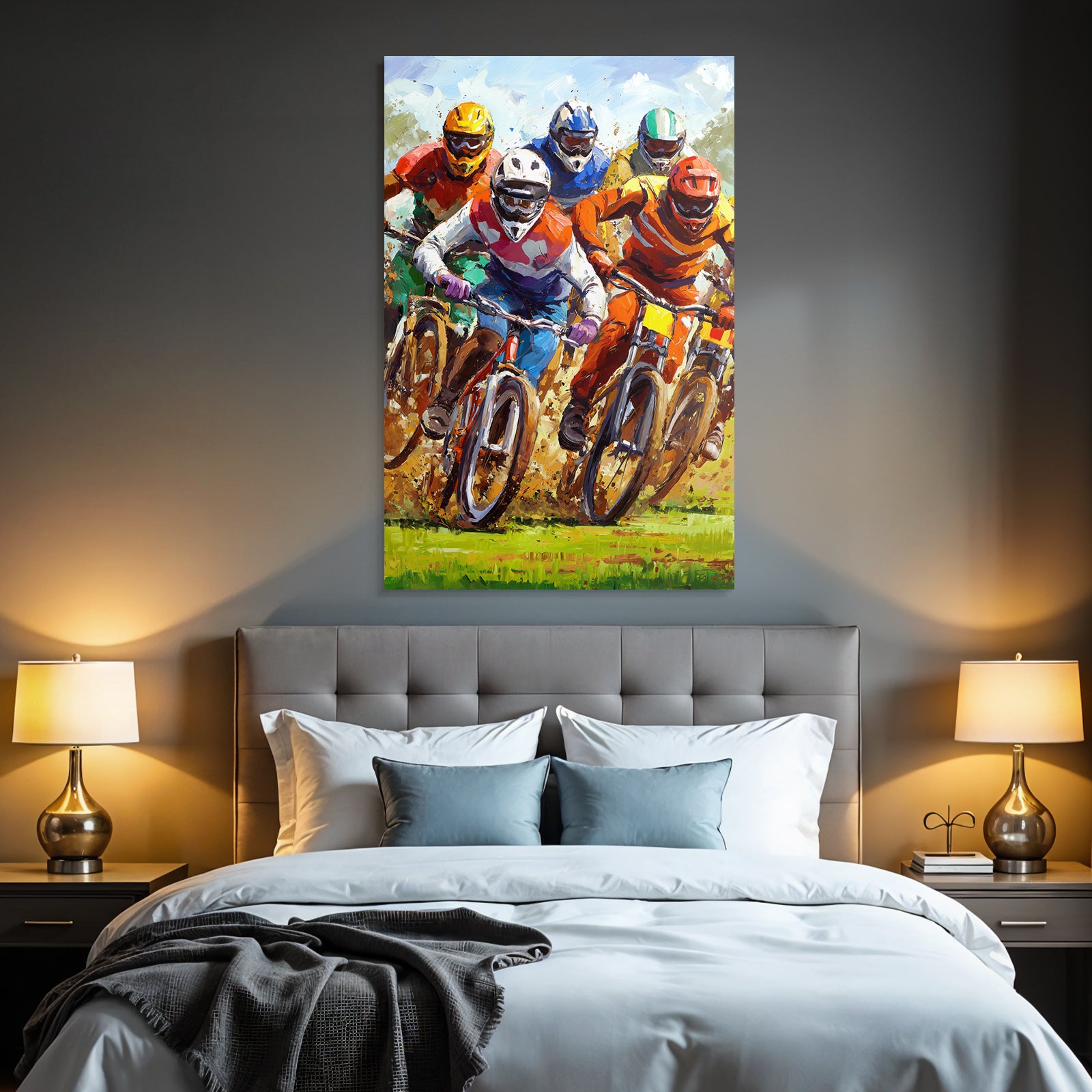 Dirtbike Radsport Rasende Cyclisten Im Bewegung