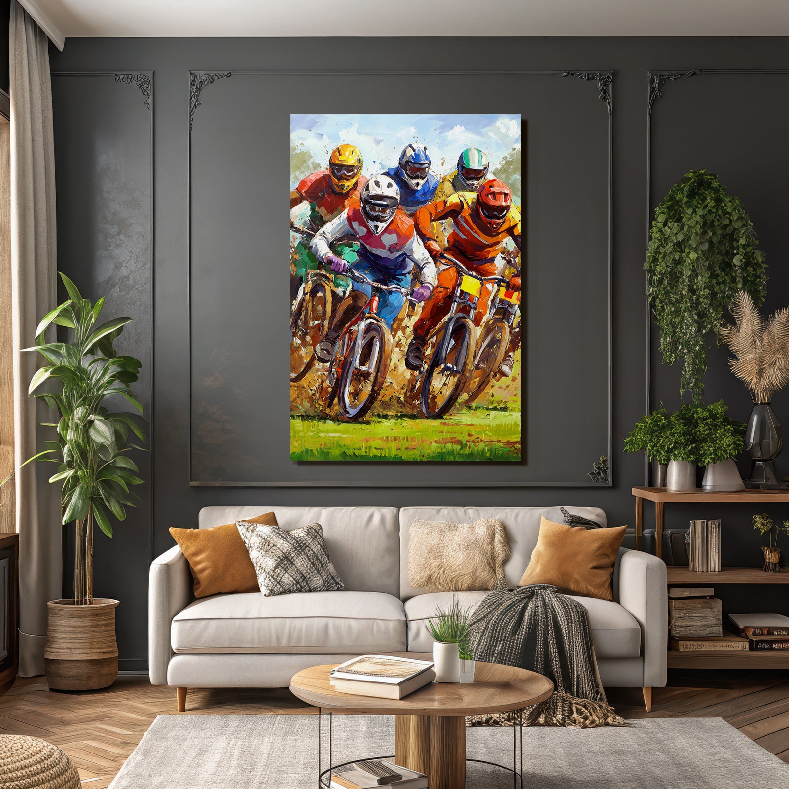 Dirtbike Radsport Rasende Cyclisten Im Bewegung