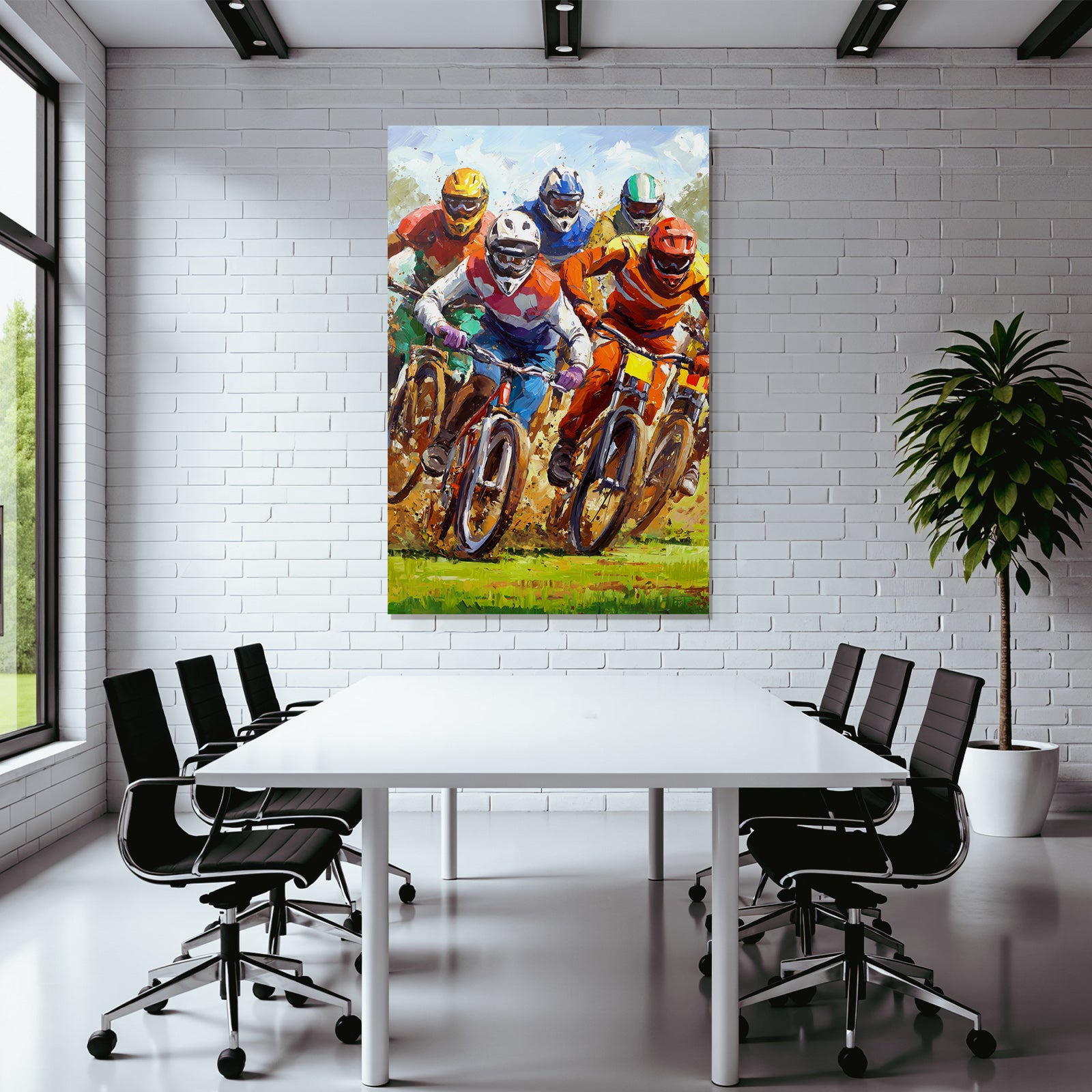 Dirtbike Radsport Rasende Cyclisten Im Bewegung