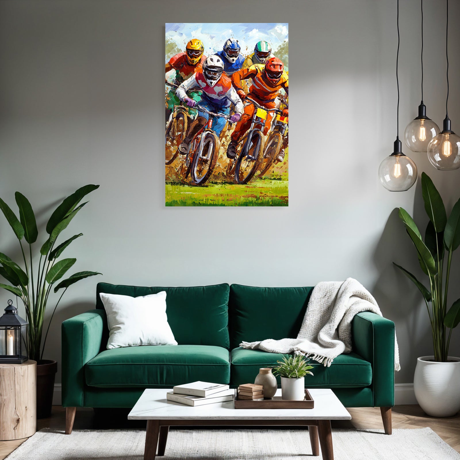 Dirtbike Radsport Rasende Cyclisten Im Bewegung